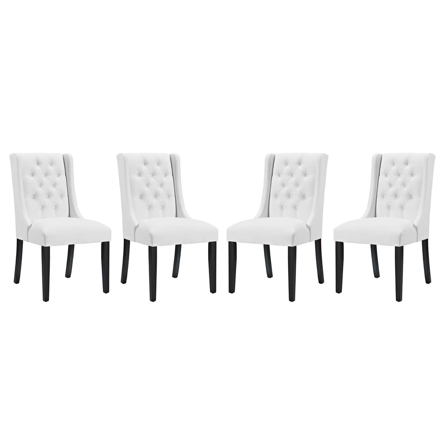 Modway Baronet Dining Chair Vinyl Set of 4