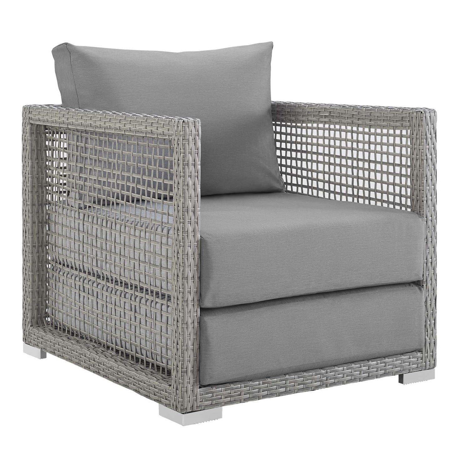 Modway Aura 6 Piece Outdoor Patio Wicker Rattan Set