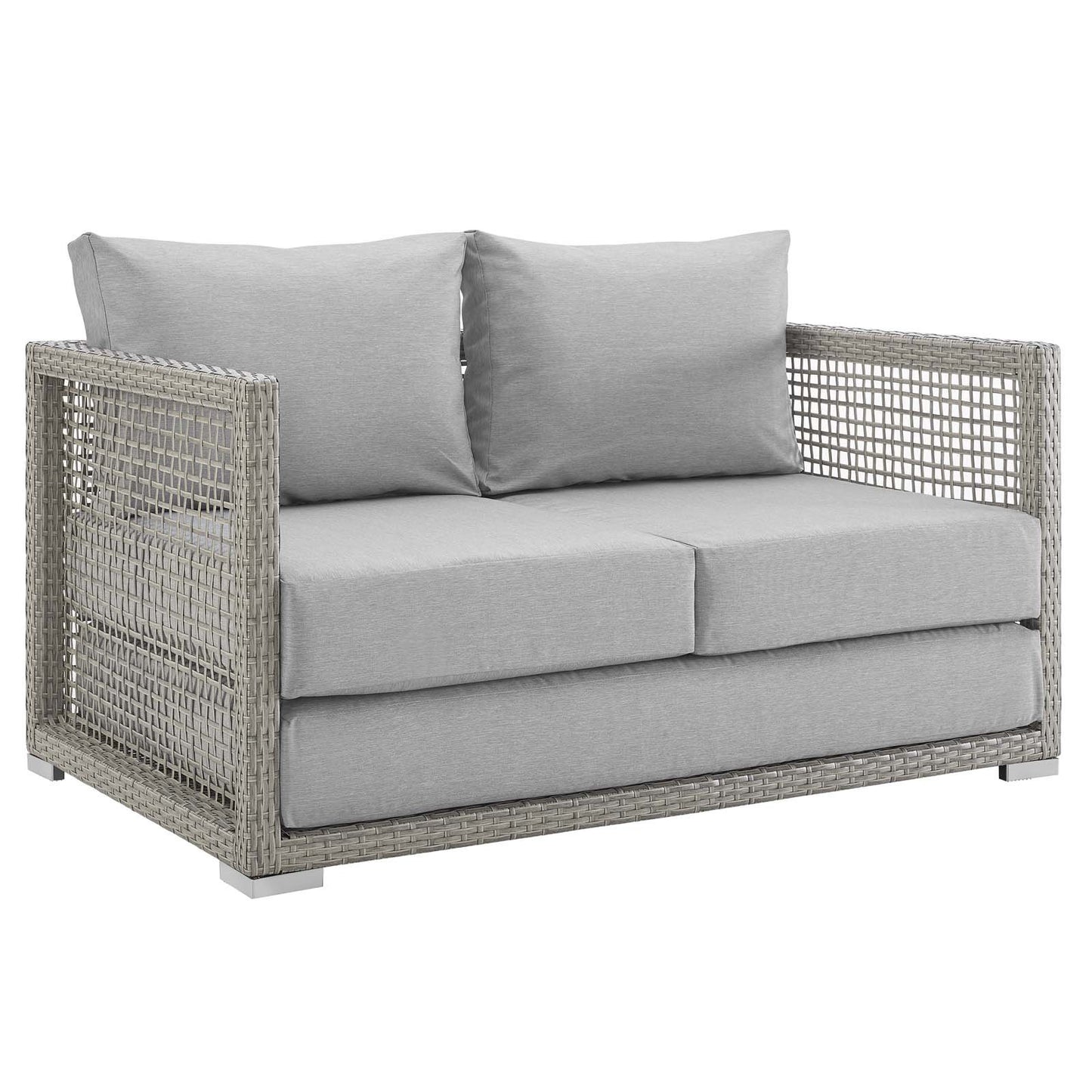 Modway Aura 6 Piece Outdoor Patio Wicker Rattan Set
