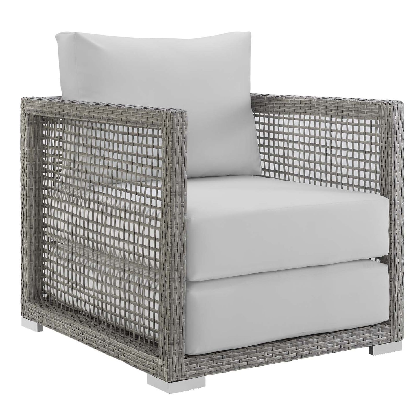 Modway Aura 6 Piece Outdoor Patio Wicker Rattan Set