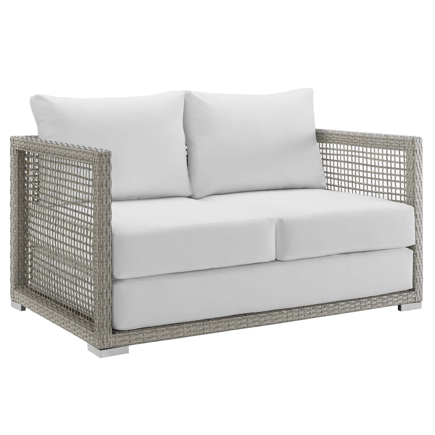 Modway Aura 6 Piece Outdoor Patio Wicker Rattan Set