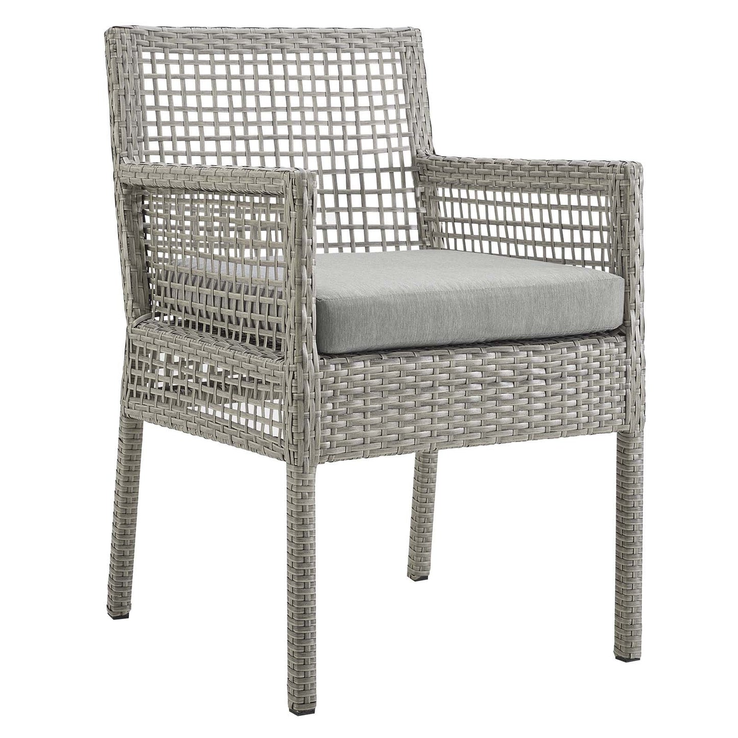 Modway Aura Dining Armchair Outdoor Patio Wicker Rattan Set of 2
