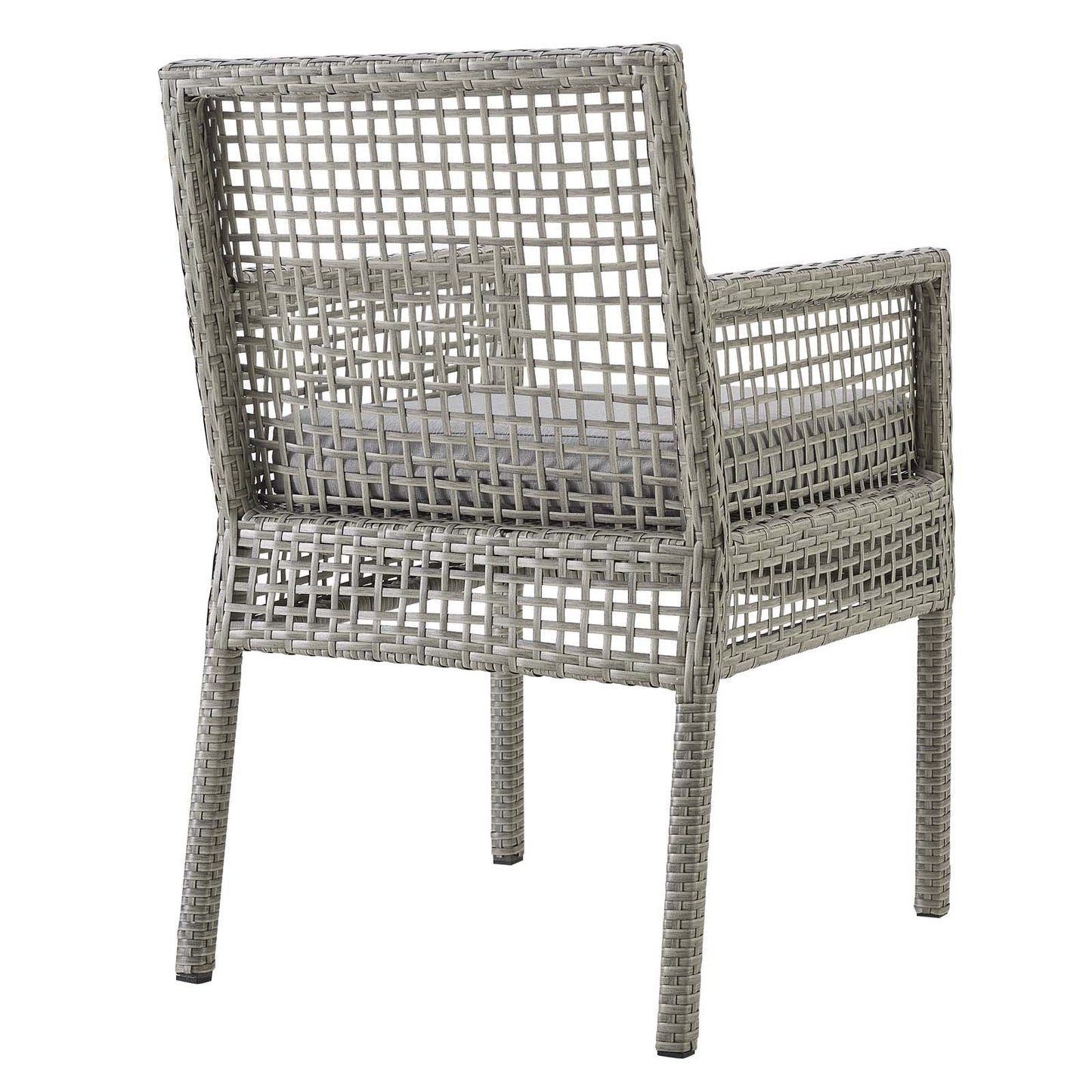 Modway Aura Dining Armchair Outdoor Patio Wicker Rattan Set of 2