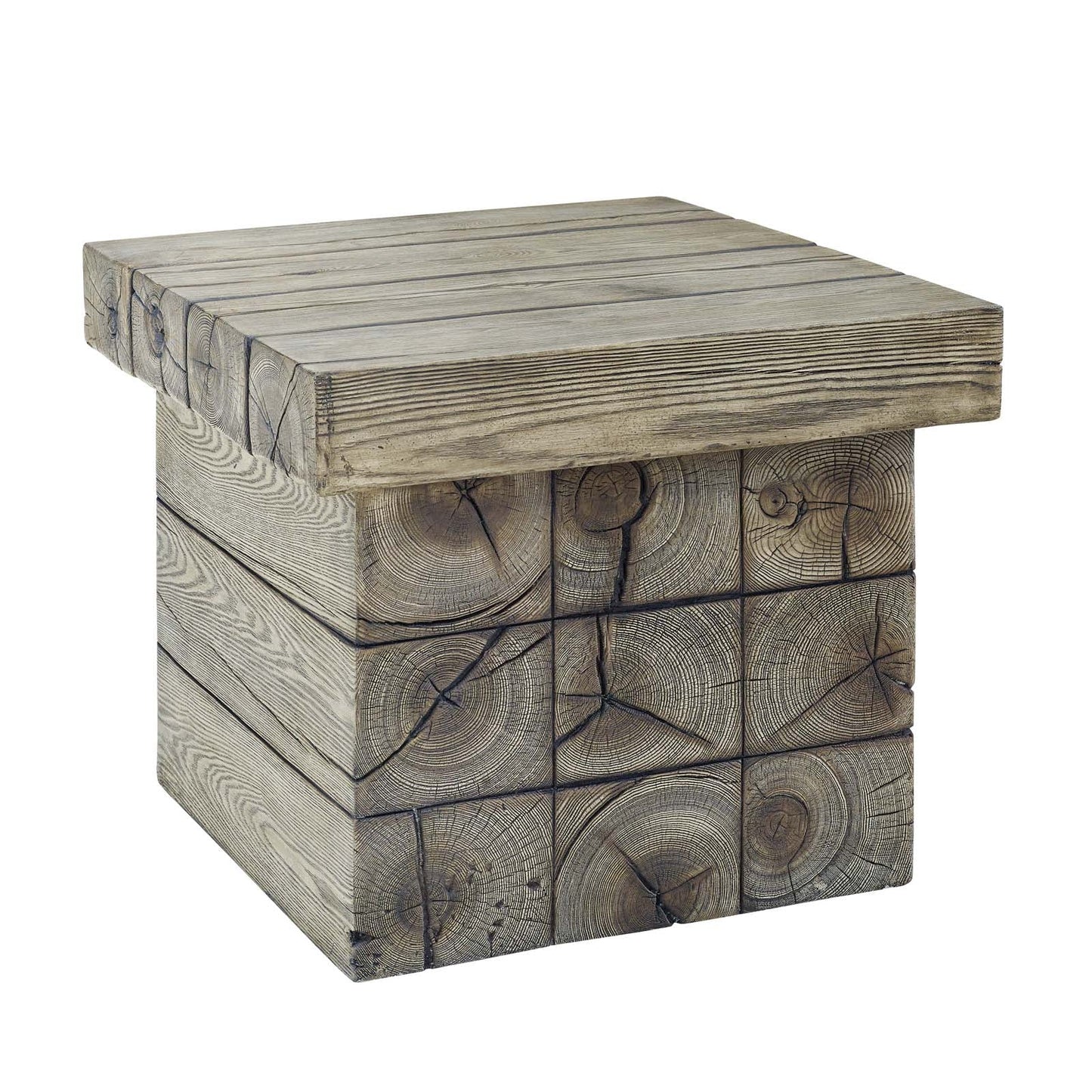 Modway Manteo Rustic Coastal Outdoor Patio Side Table | Side Tables | Modishstore