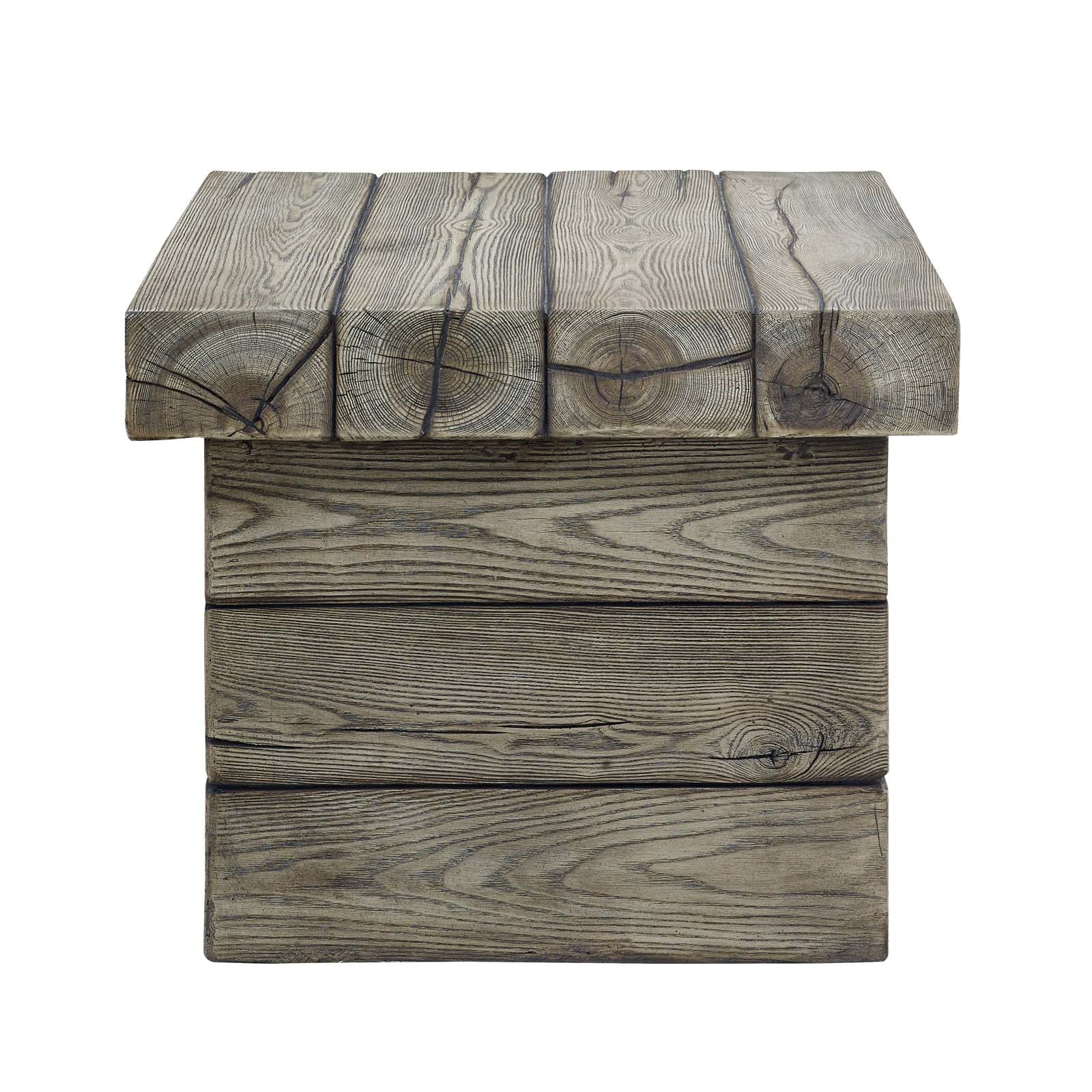 Modway Manteo Rustic Coastal Outdoor Patio Side Table | Side Tables | Modishstore-2