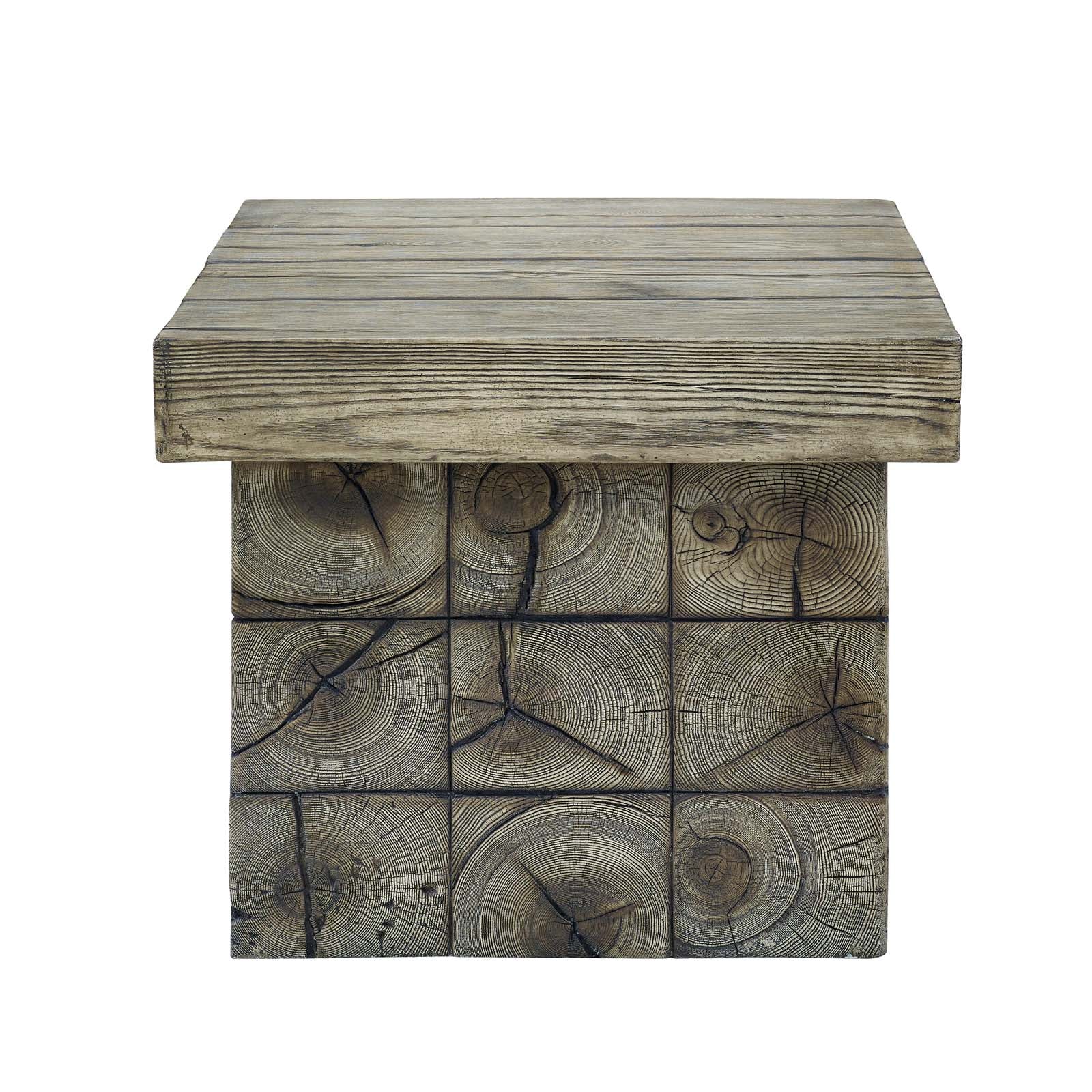 Modway Manteo Rustic Coastal Outdoor Patio Side Table | Side Tables | Modishstore-3