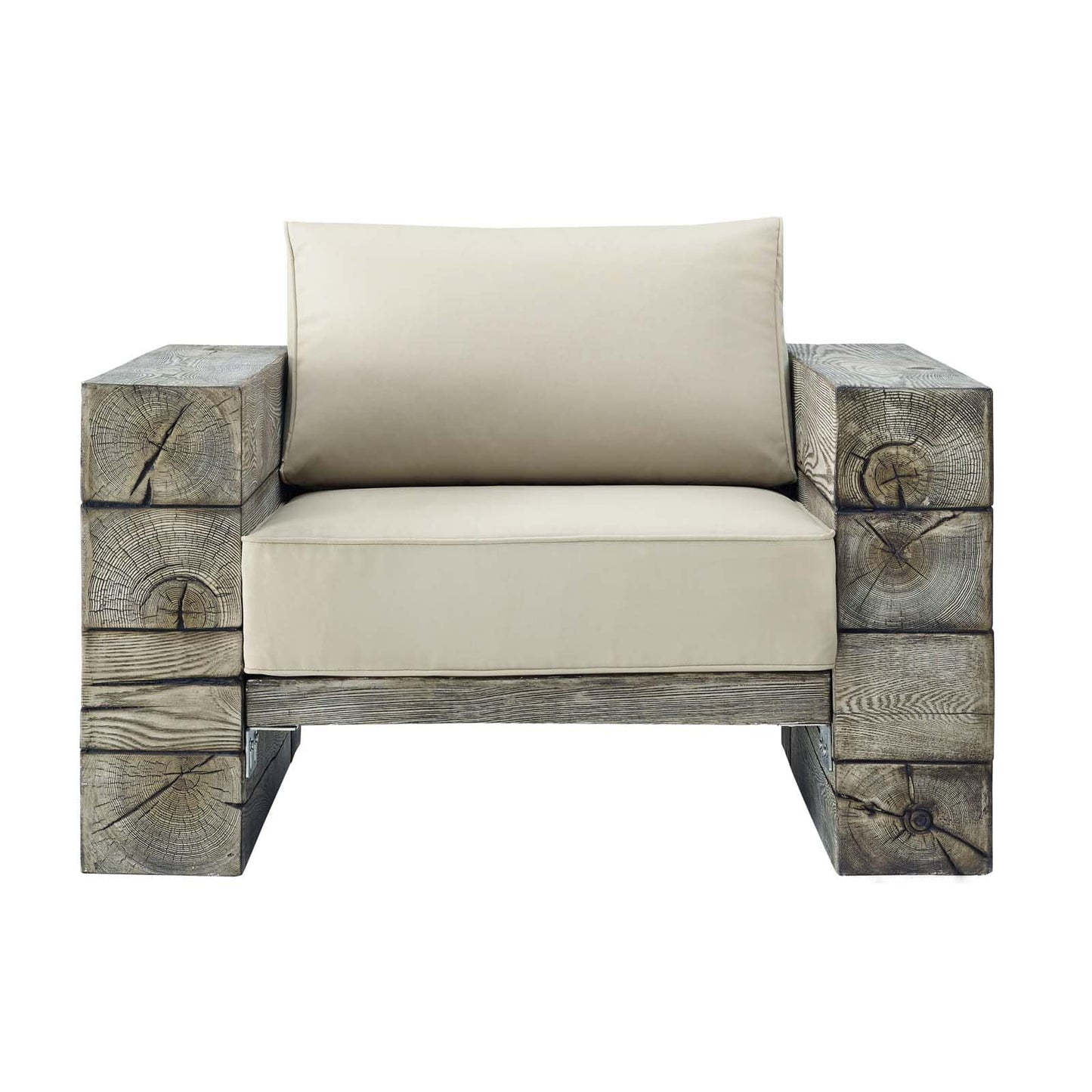 Modway Manteo Rustic Coastal Outdoor Patio Sunbrella  Lounge Armchair | Armchairs | Modishstore-4