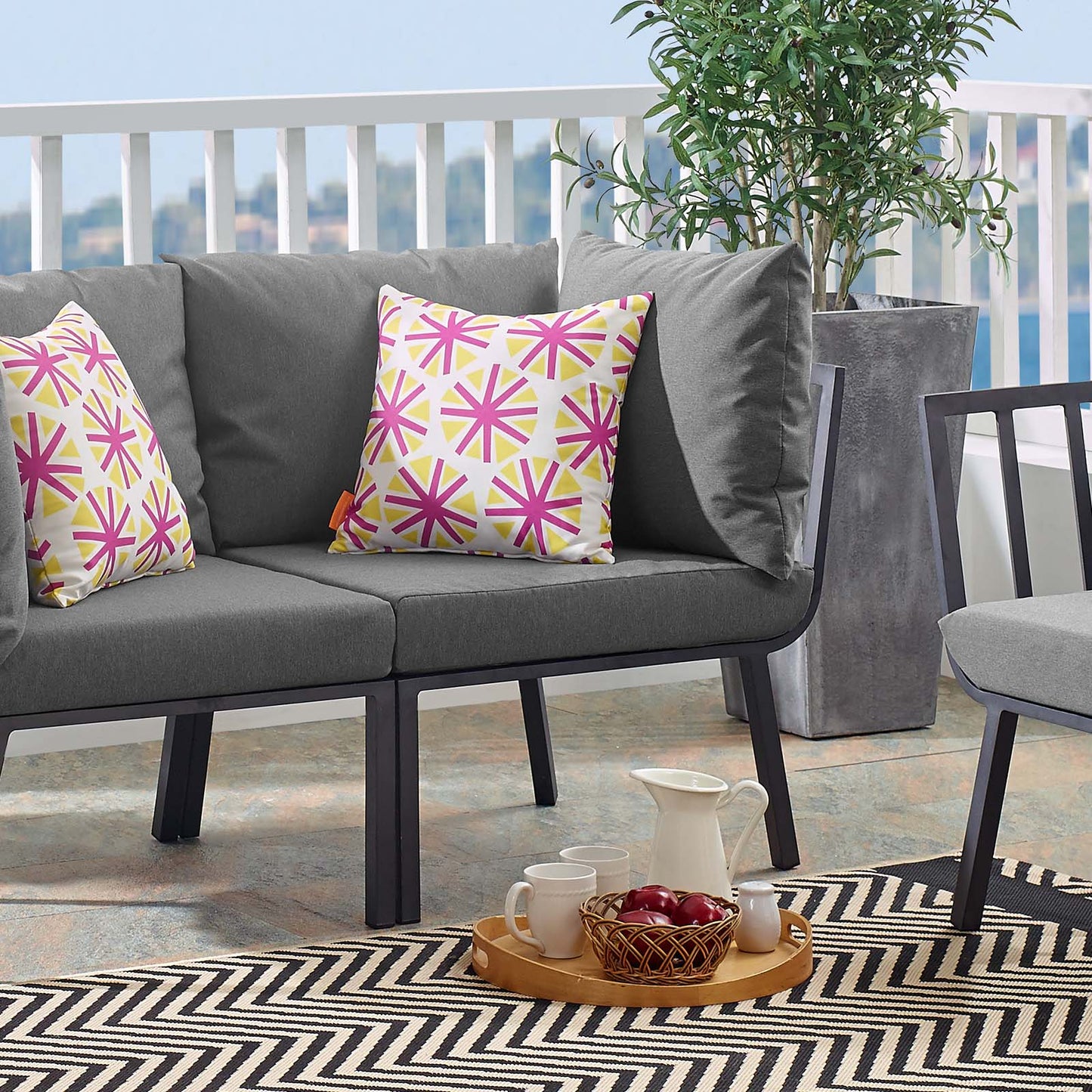 Modway Riverside Outdoor Patio Aluminum Corner Chair | Outdoor Chairs | Modishstore