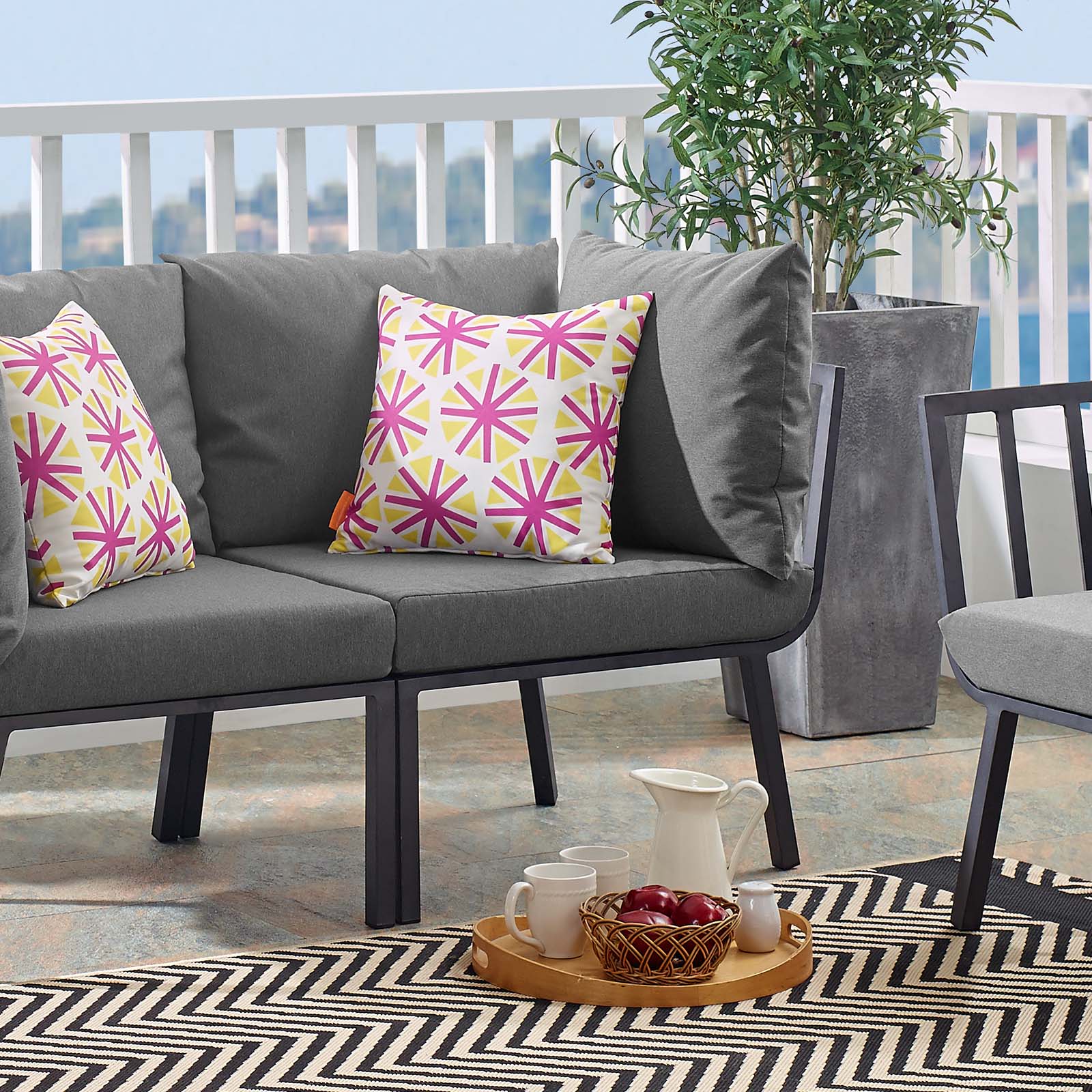 Modway Riverside Outdoor Patio Aluminum Corner Chair | Outdoor Chairs | Modishstore