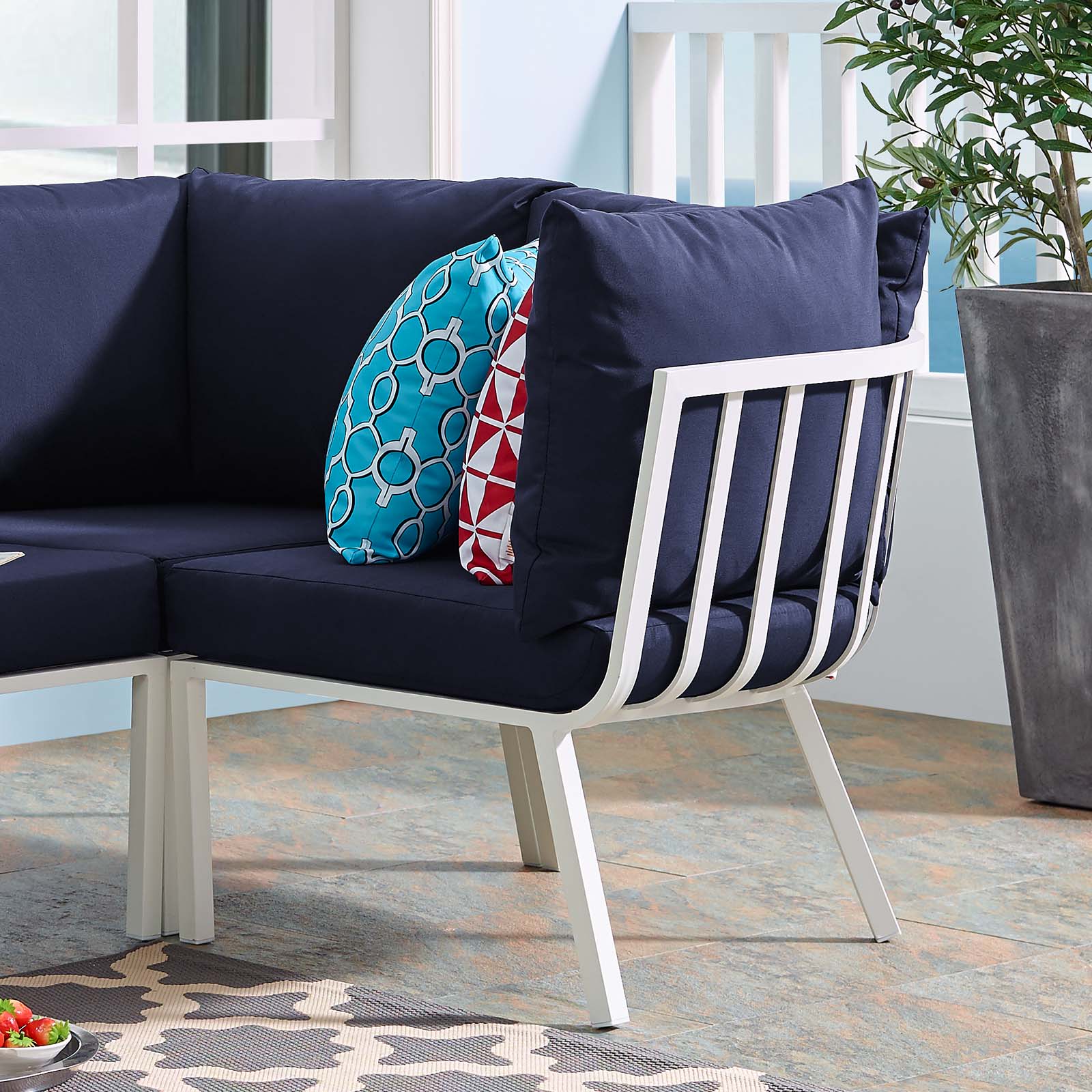 Modway Riverside Outdoor Patio Aluminum Corner Chair | Outdoor Chairs | Modishstore-19