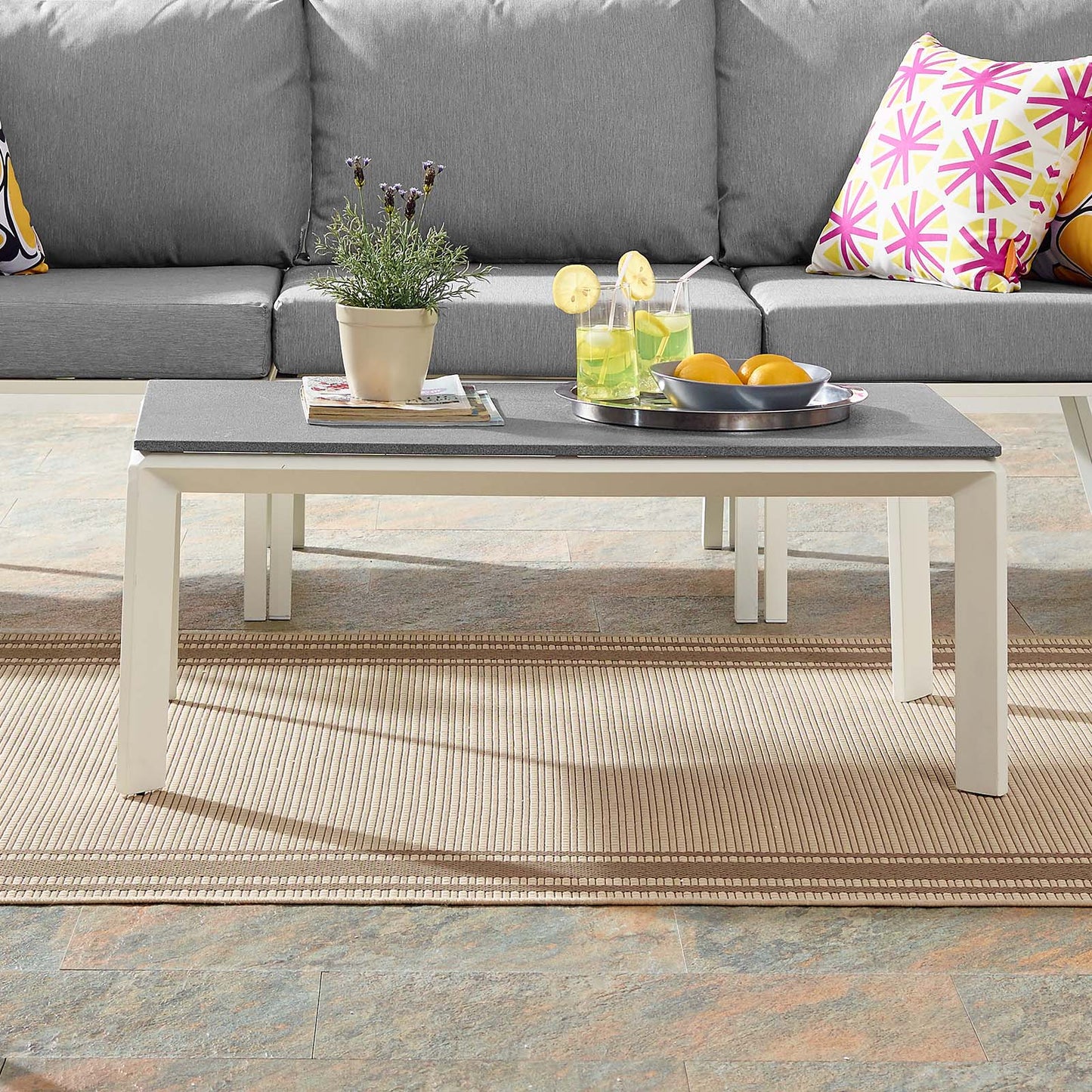 Modway Riverside Aluminum Outdoor Patio Coffee Table | Coffee Tables | Modishstore-6