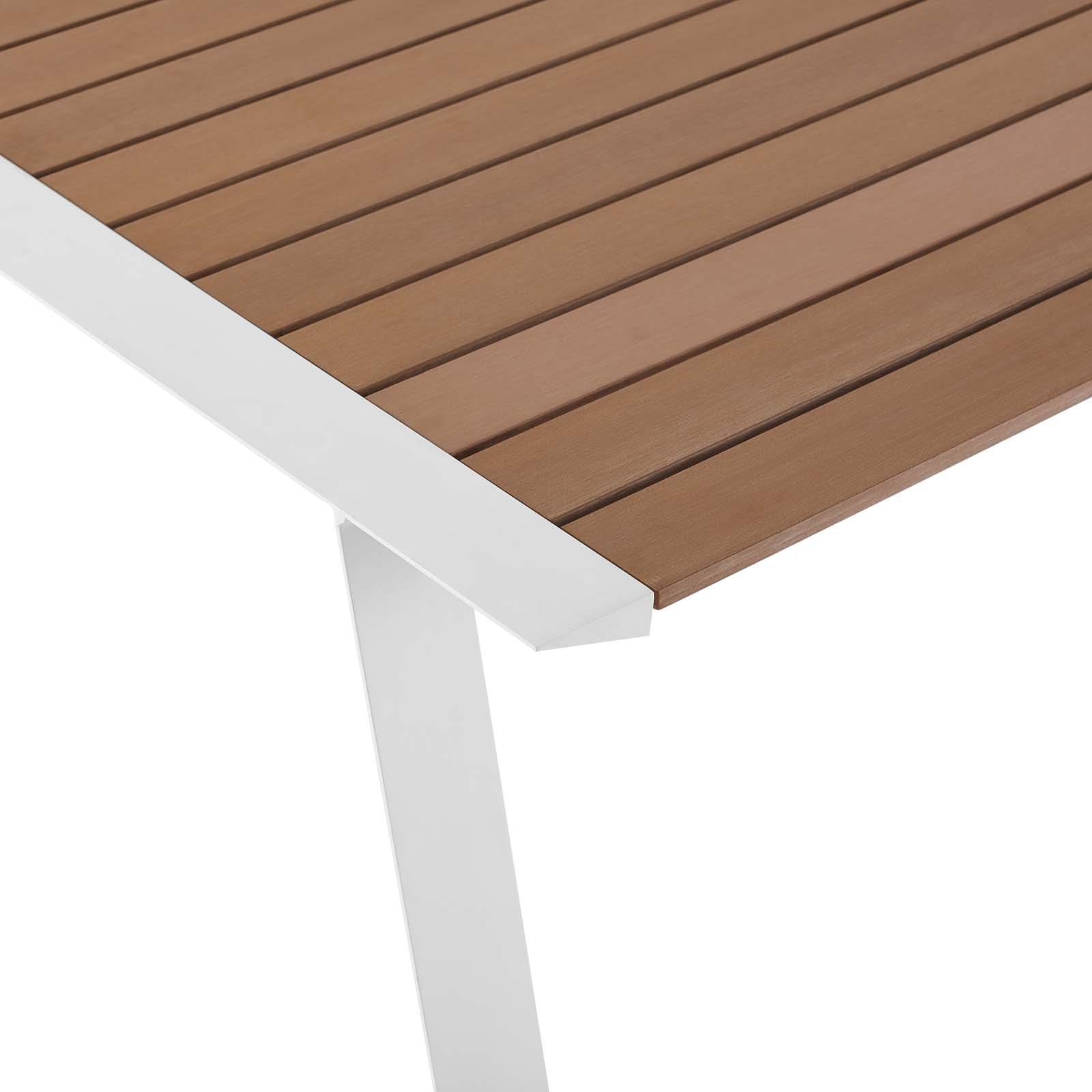 Modway Roanoke 73" Outdoor Patio Aluminum Dining Table | Dining Tables | Modishstore-5