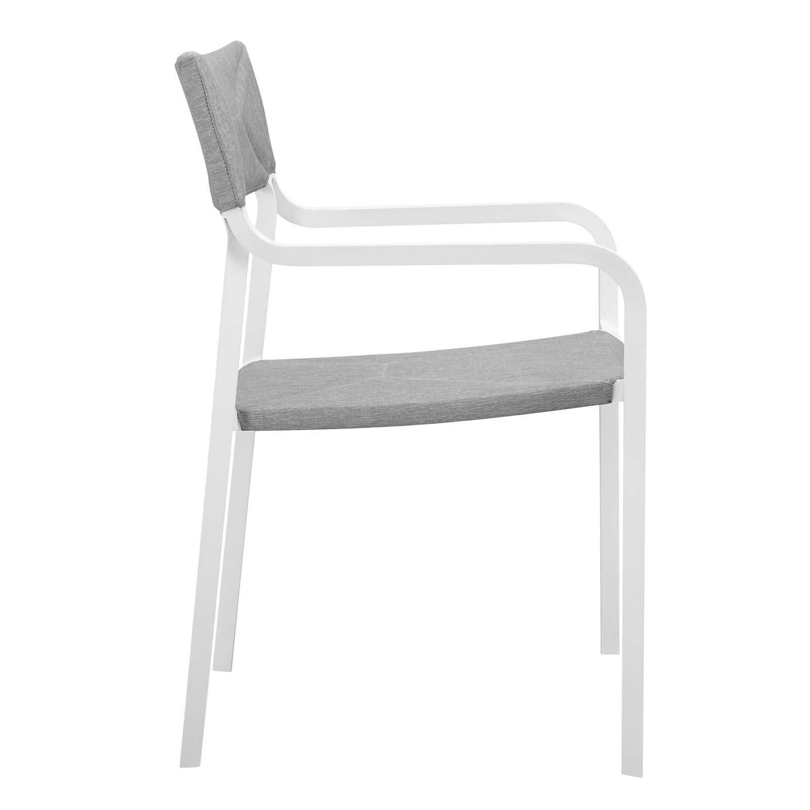 Modway Raleigh Stackable Outdoor Patio Aluminum Dining Armchair | Dining Chairs | Modishstore-4
