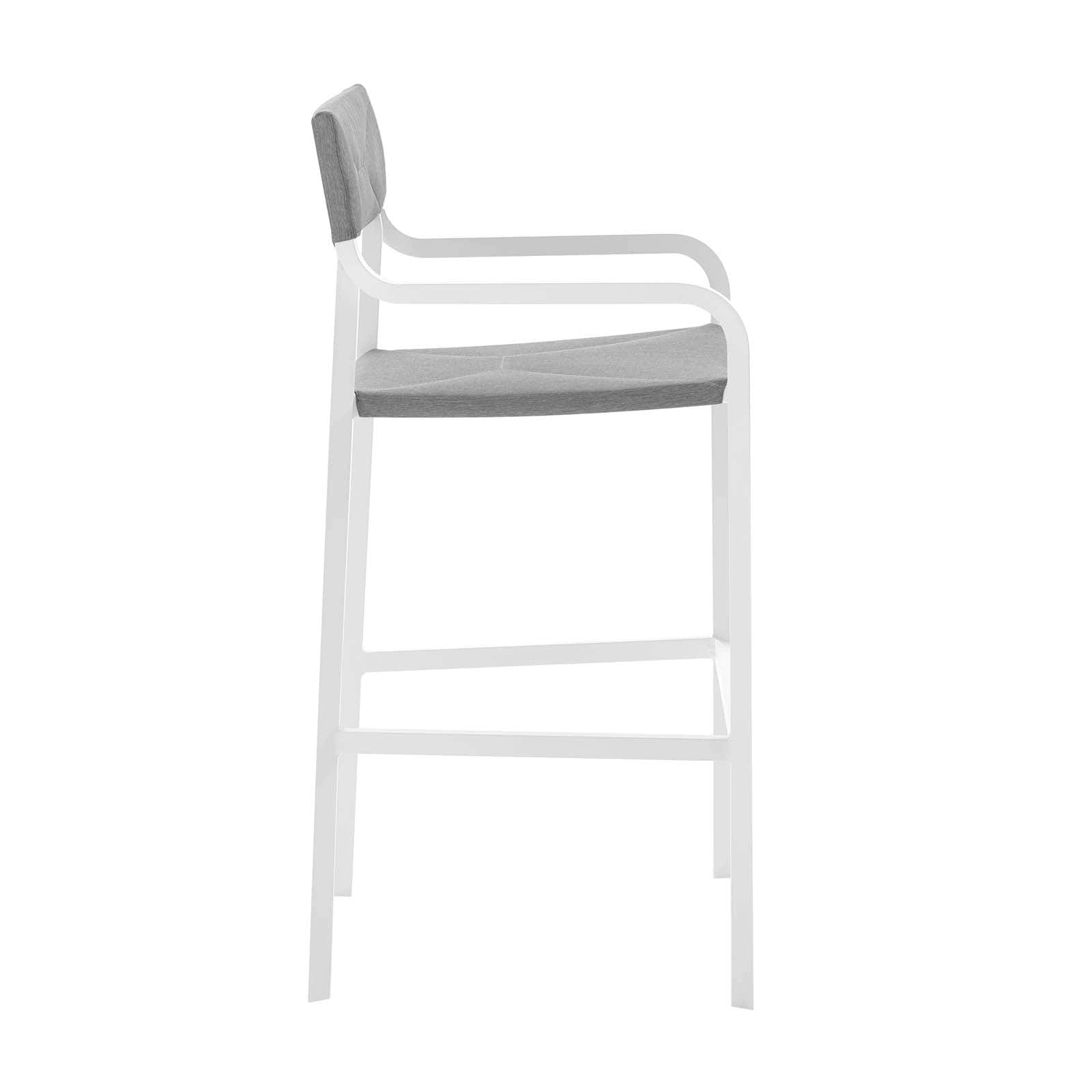 Raleigh Stackable Outdoor Patio Aluminum Bar Stool | Bar Stools | Modishstore-3