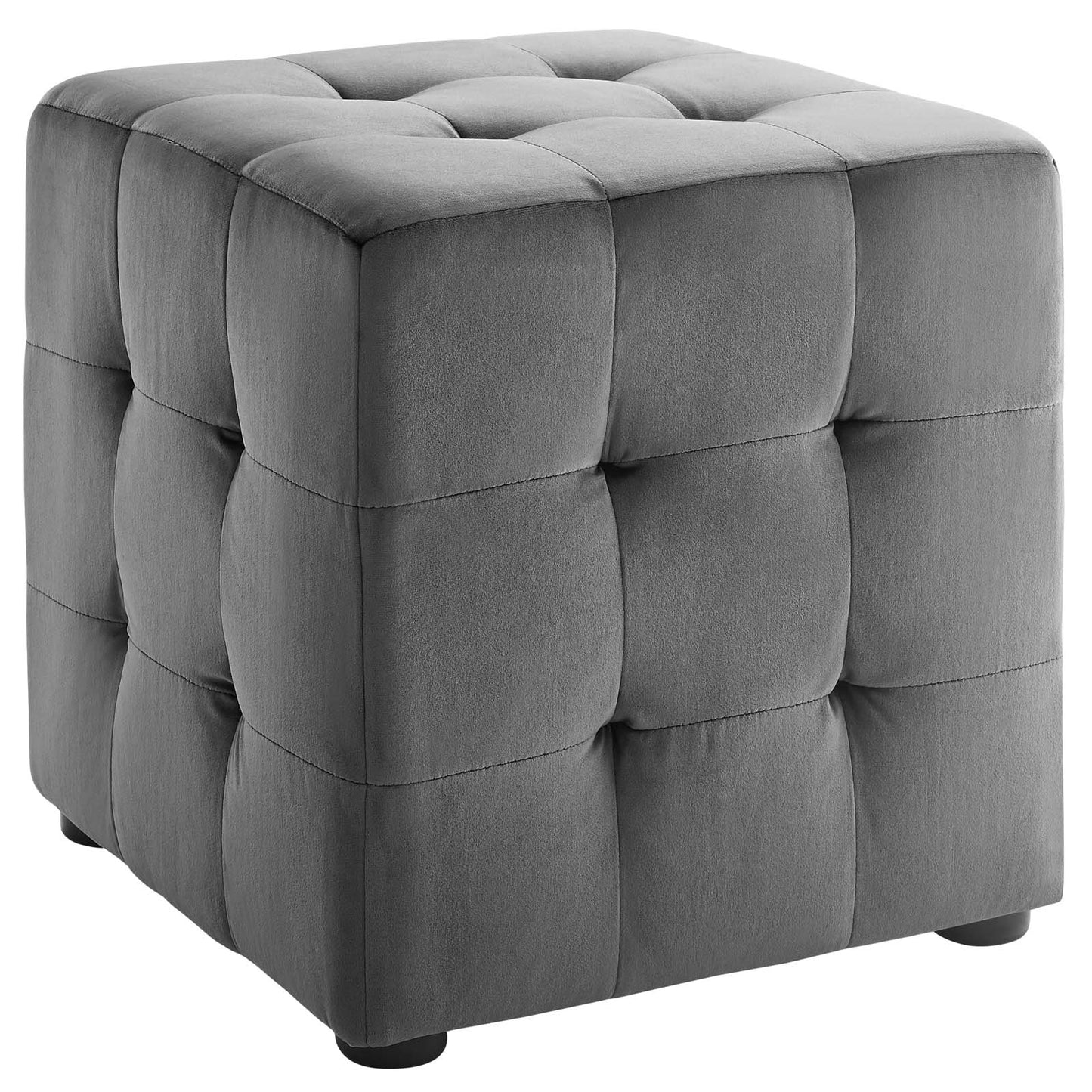 Modway Contour Tufted Cube Performance Velvet Ottoman | Ottomans | 