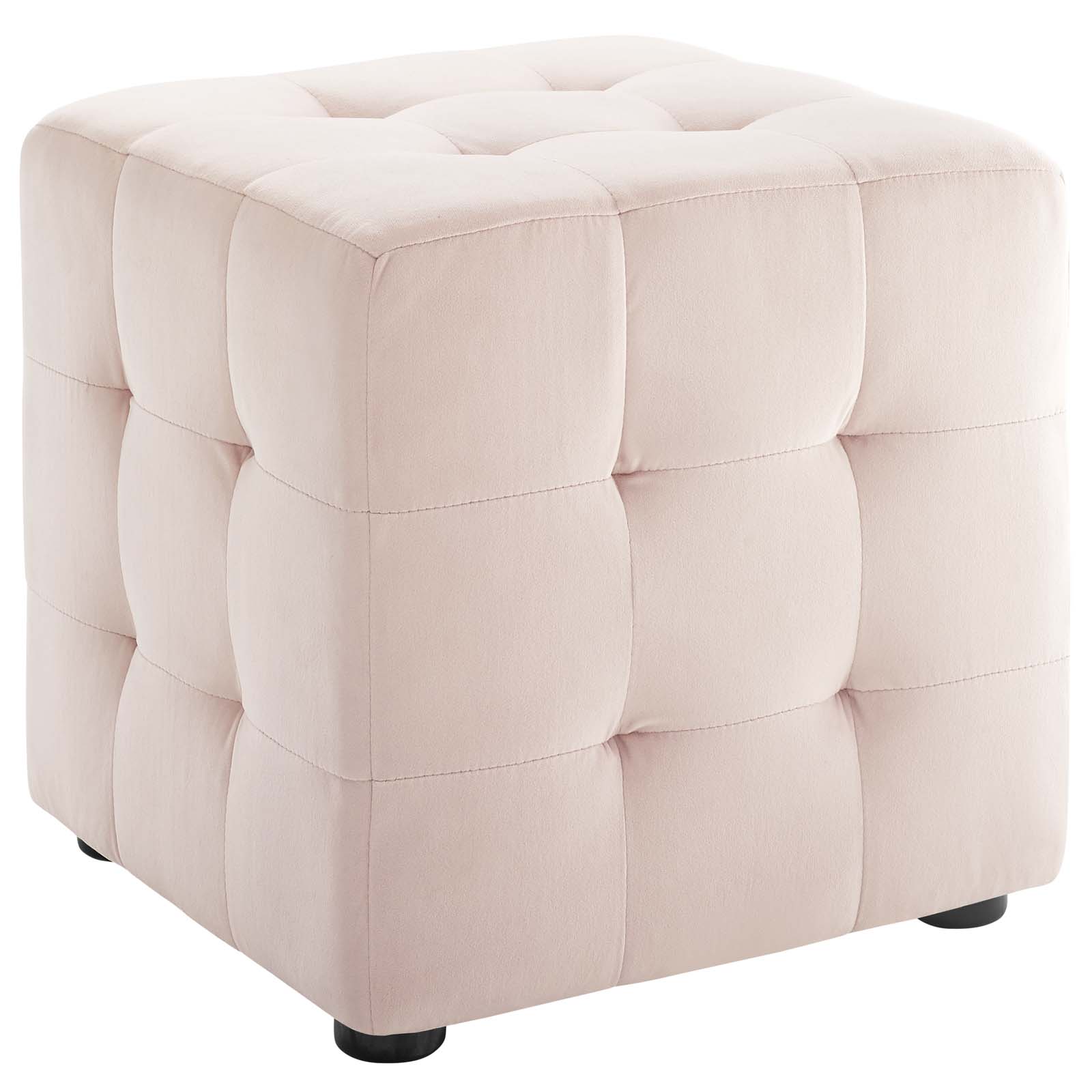 Modway Contour Tufted Cube Performance Velvet Ottoman | Ottomans | 