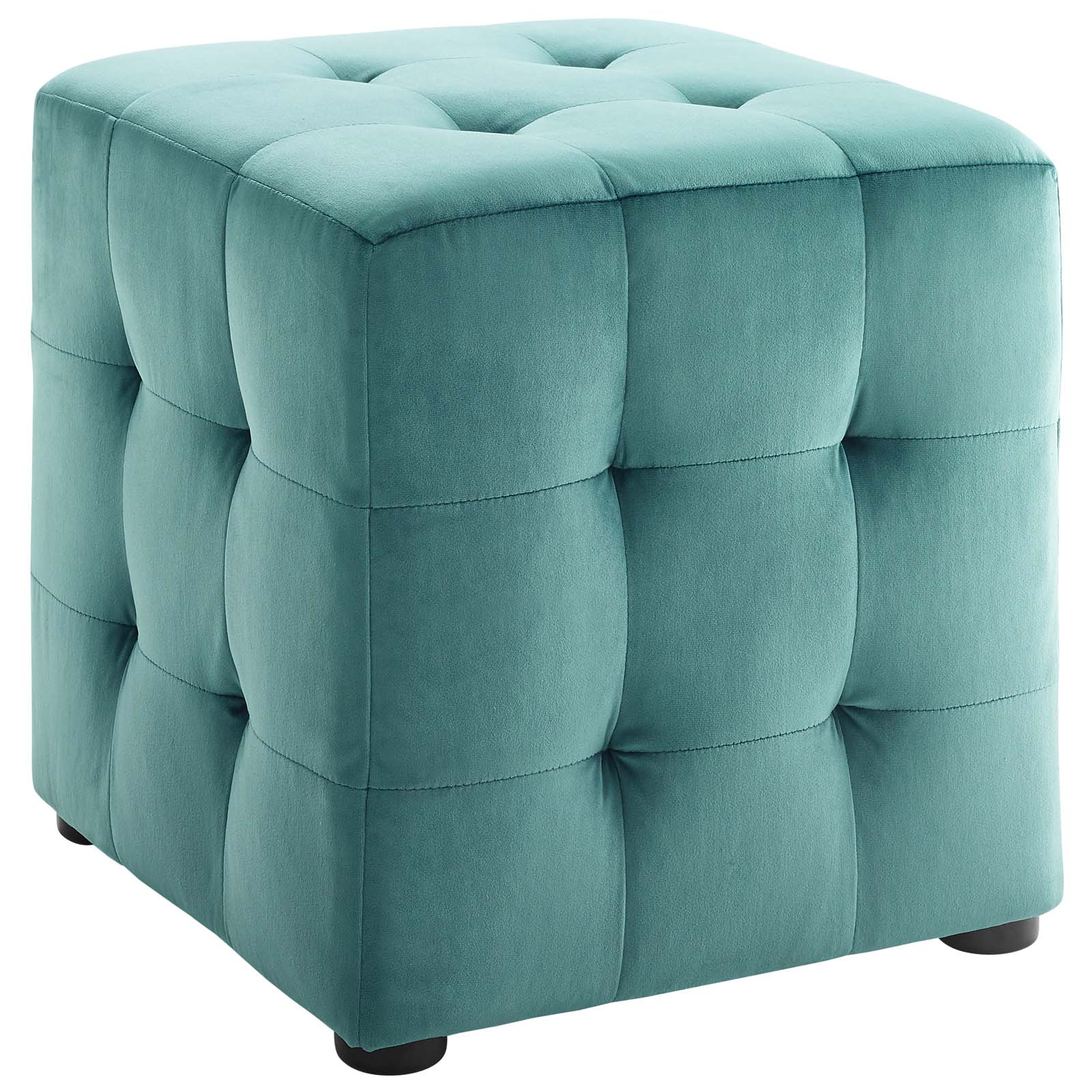 Modway Contour Tufted Cube Performance Velvet Ottoman | Ottomans | 