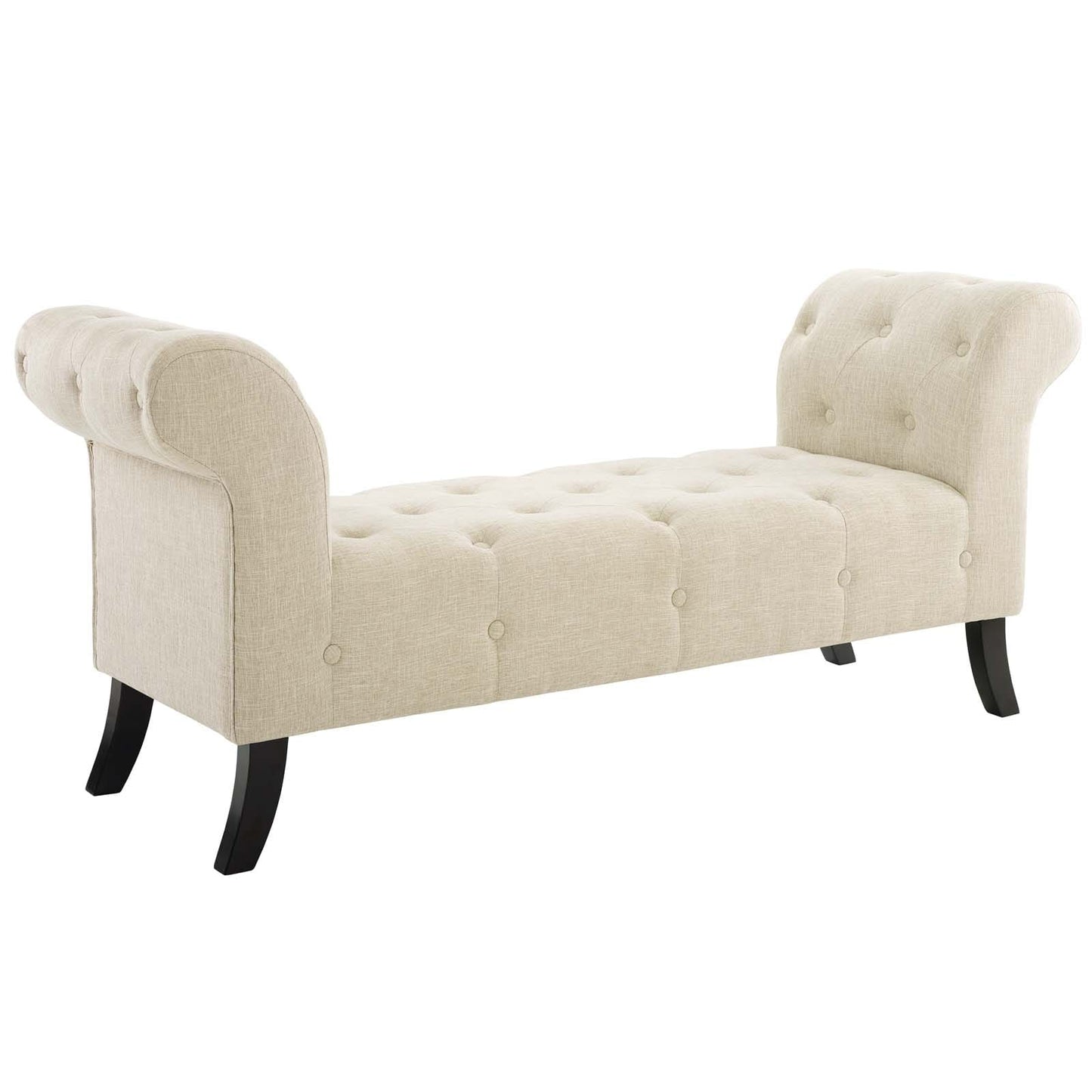 Modway Evince Button Tufted Accent Upholstered Fabric Bench | Stools & Benches | 