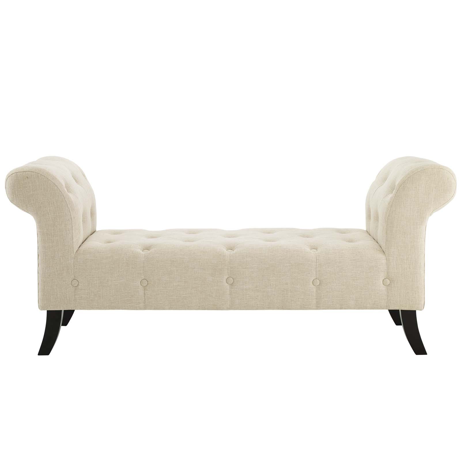 Modway Evince Button Tufted Accent Upholstered Fabric Bench | Stools & Benches | 