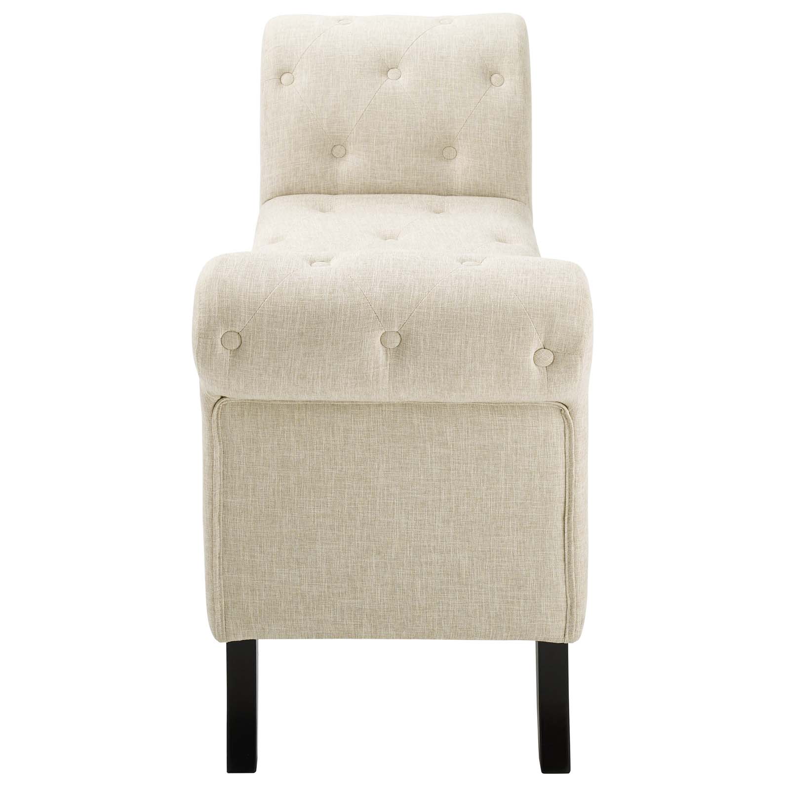 Modway Evince Button Tufted Accent Upholstered Fabric Bench | Stools & Benches | 