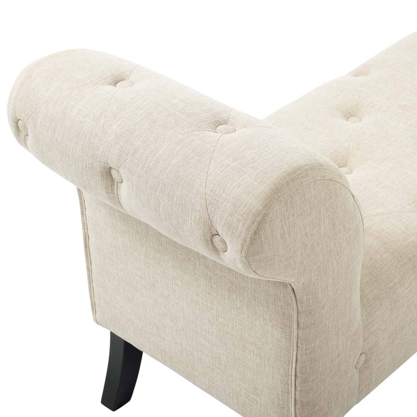 Modway Evince Button Tufted Accent Upholstered Fabric Bench | Stools & Benches | 