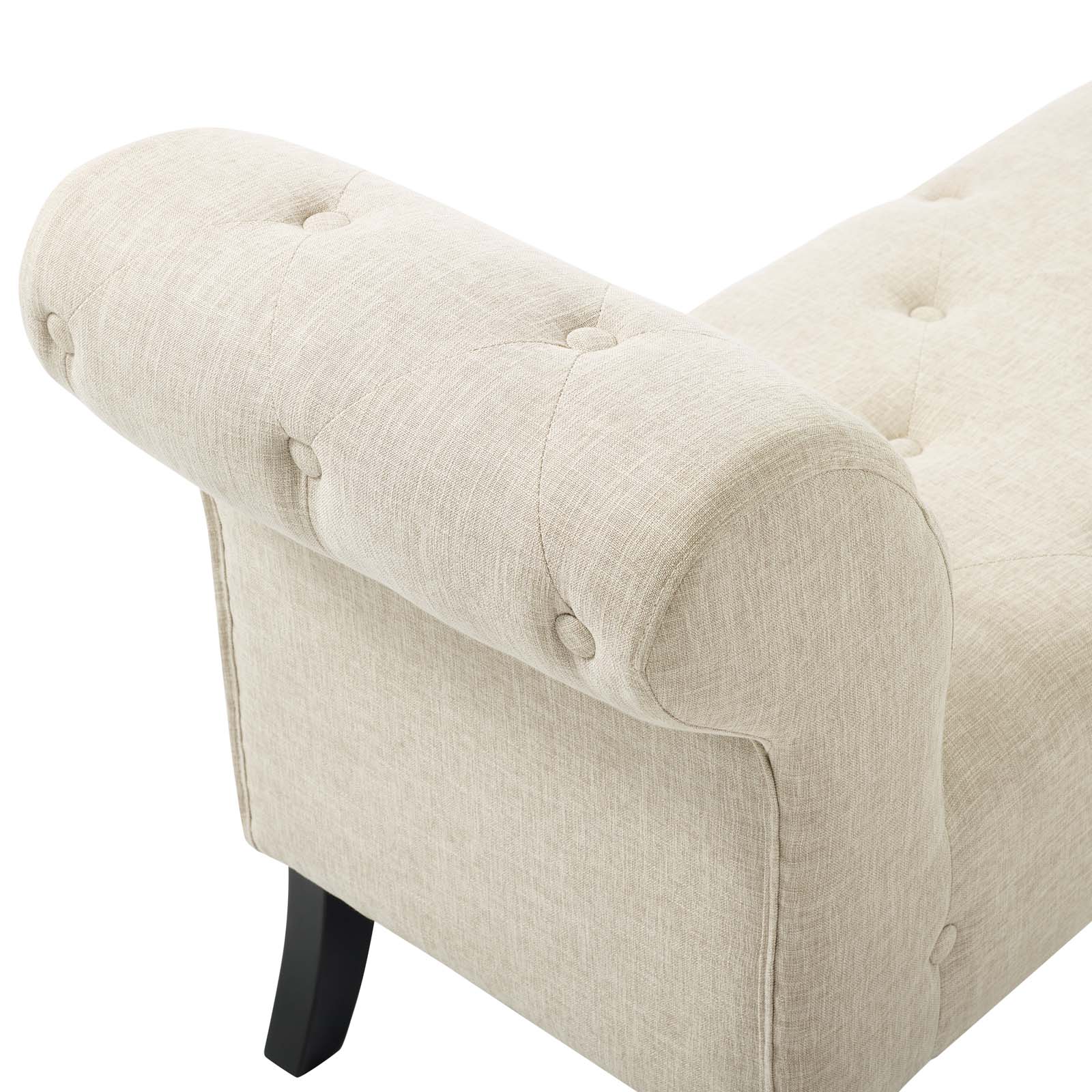 Modway Evince Button Tufted Accent Upholstered Fabric Bench | Stools & Benches | 