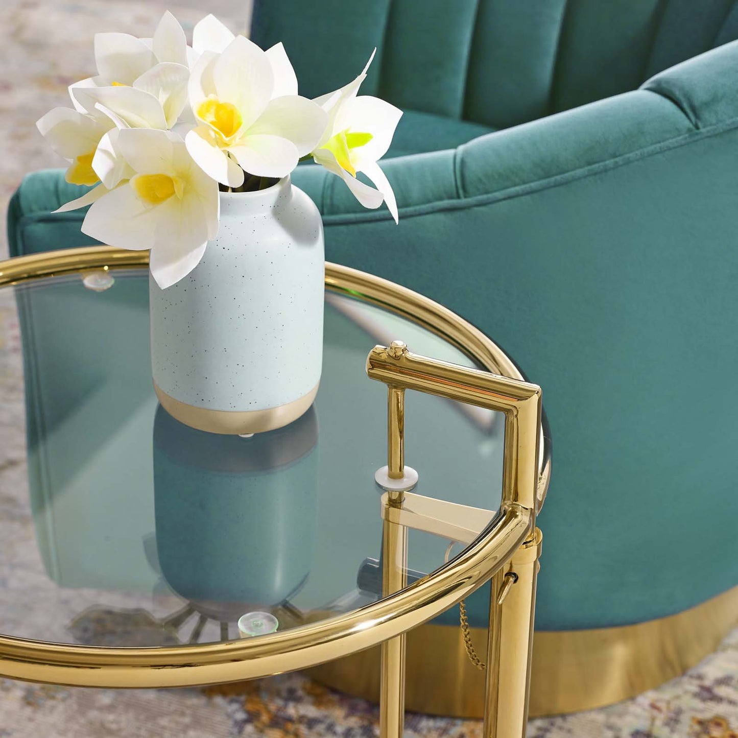 Modway Eileen Gold Stainless Steel End Table