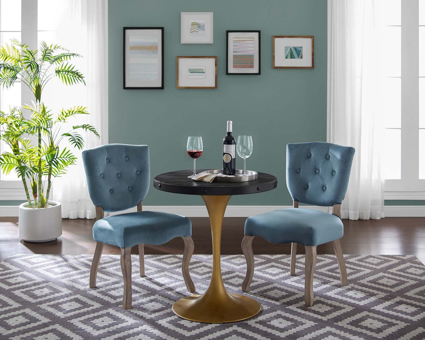 Modway Drive 28" Round Wood Top Dining Table
