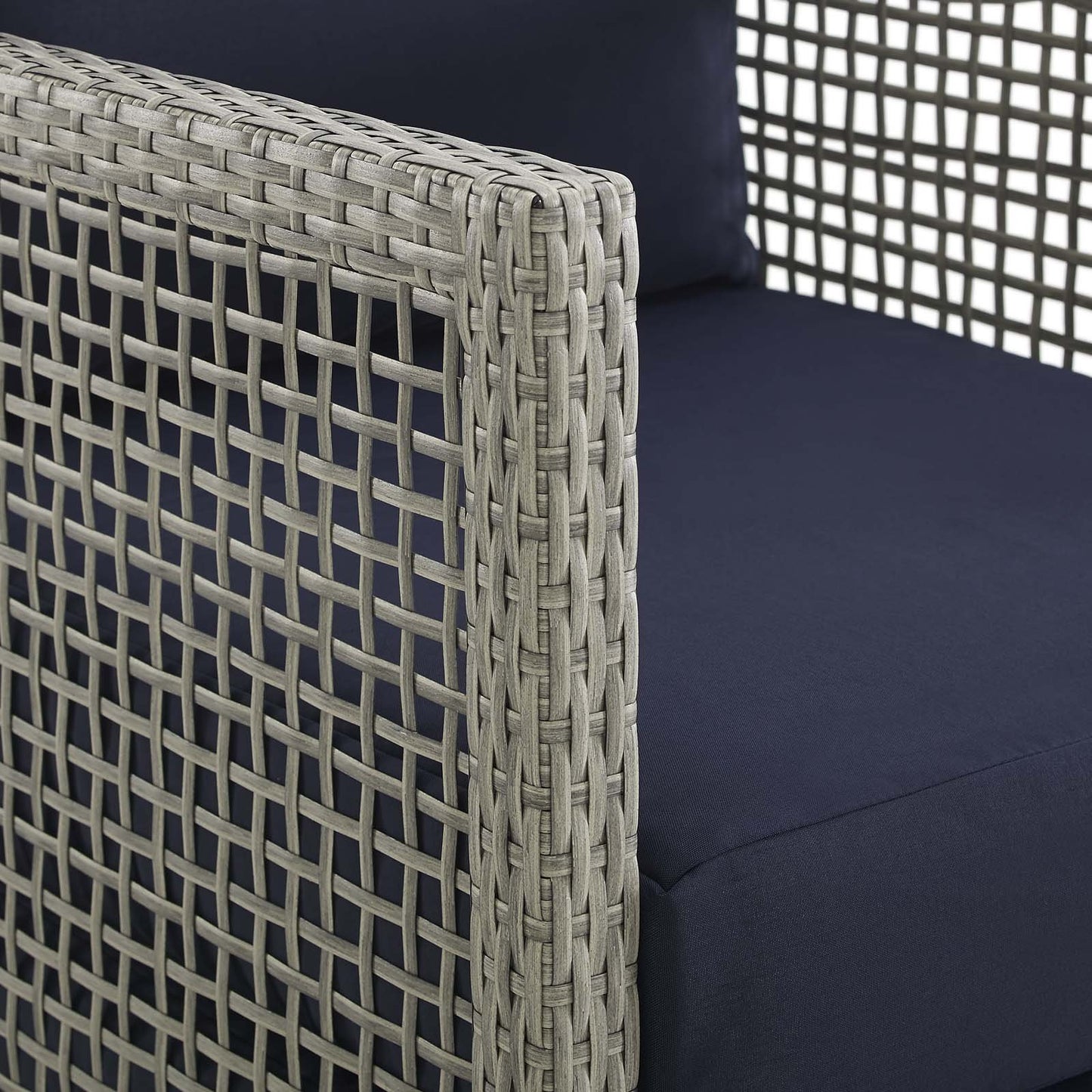 Modway Aura 3 Piece Outdoor Patio Wicker Rattan Set