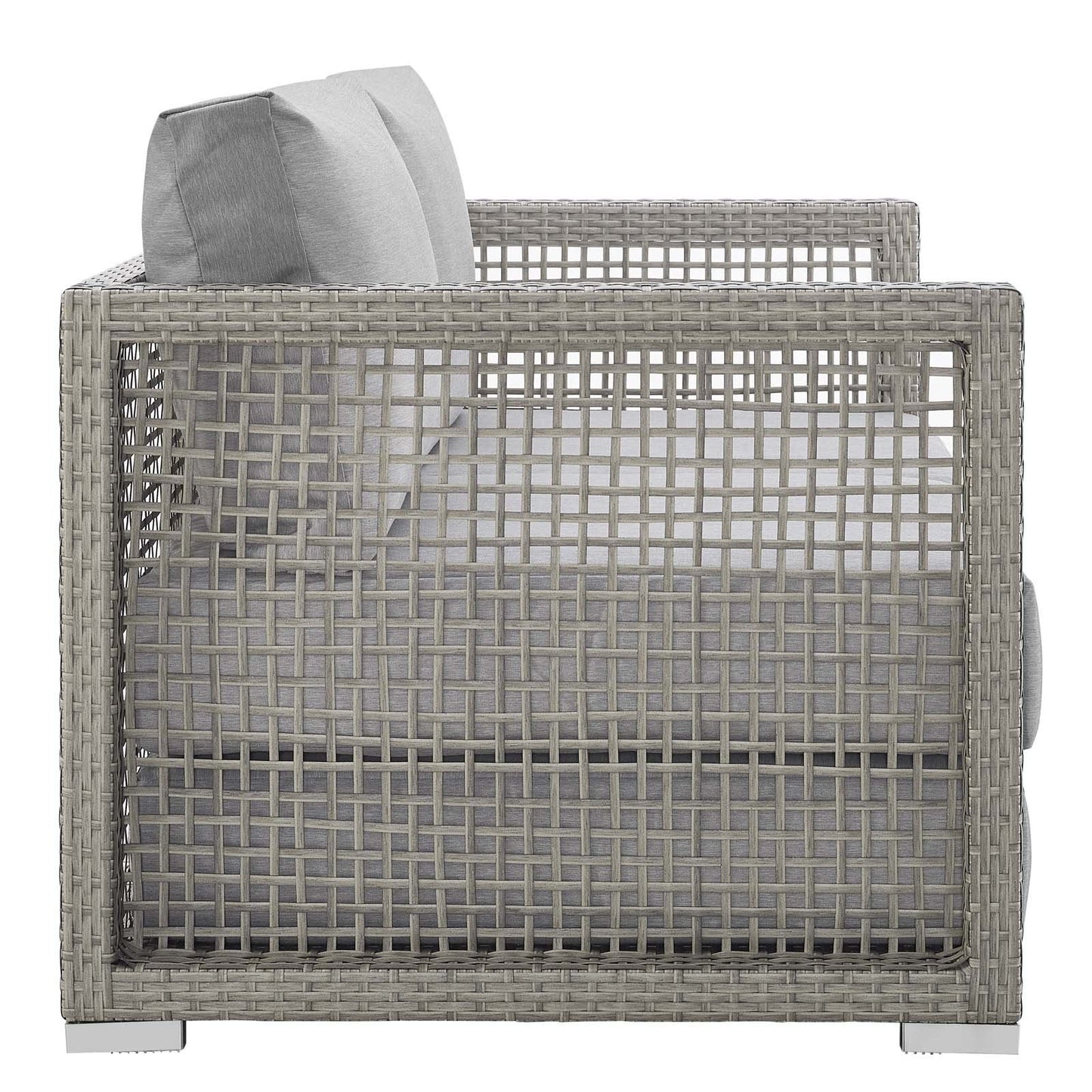 Modway Aura 3 Piece Outdoor Patio Wicker Rattan Set