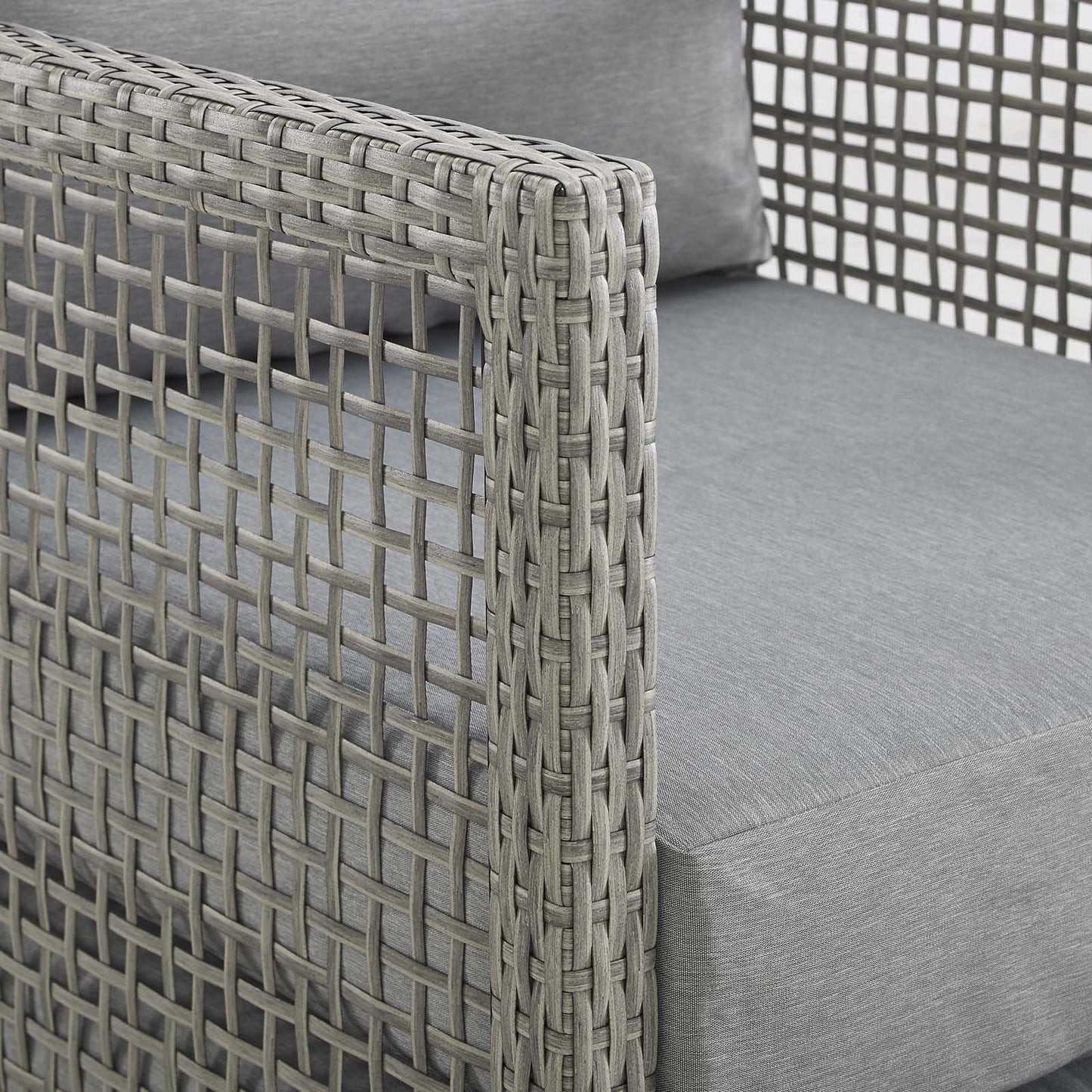 Modway Aura 3 Piece Outdoor Patio Wicker Rattan Set