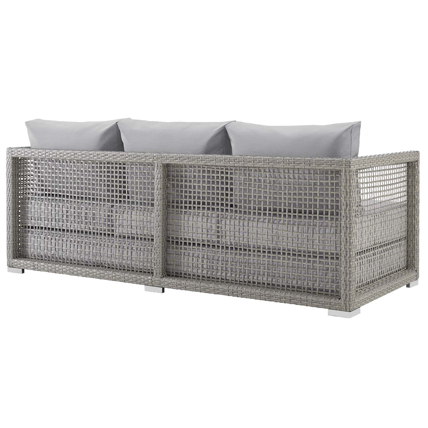Modway Aura 3 Piece Outdoor Patio Wicker Rattan Set