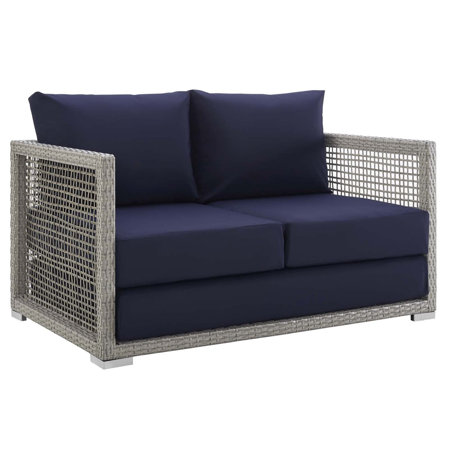 Modway Aura 3 Piece Outdoor Patio Wicker Rattan Set
