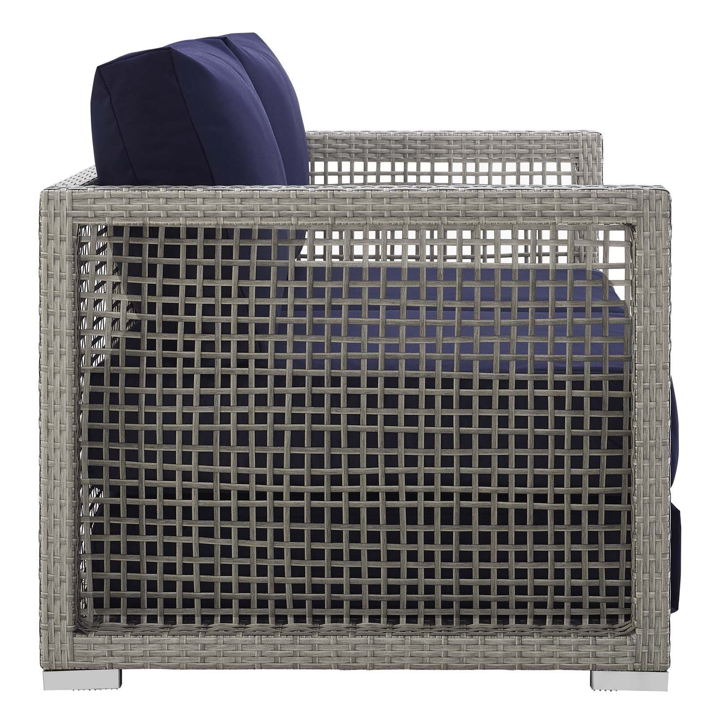 Modway Aura 3 Piece Outdoor Patio Wicker Rattan Set