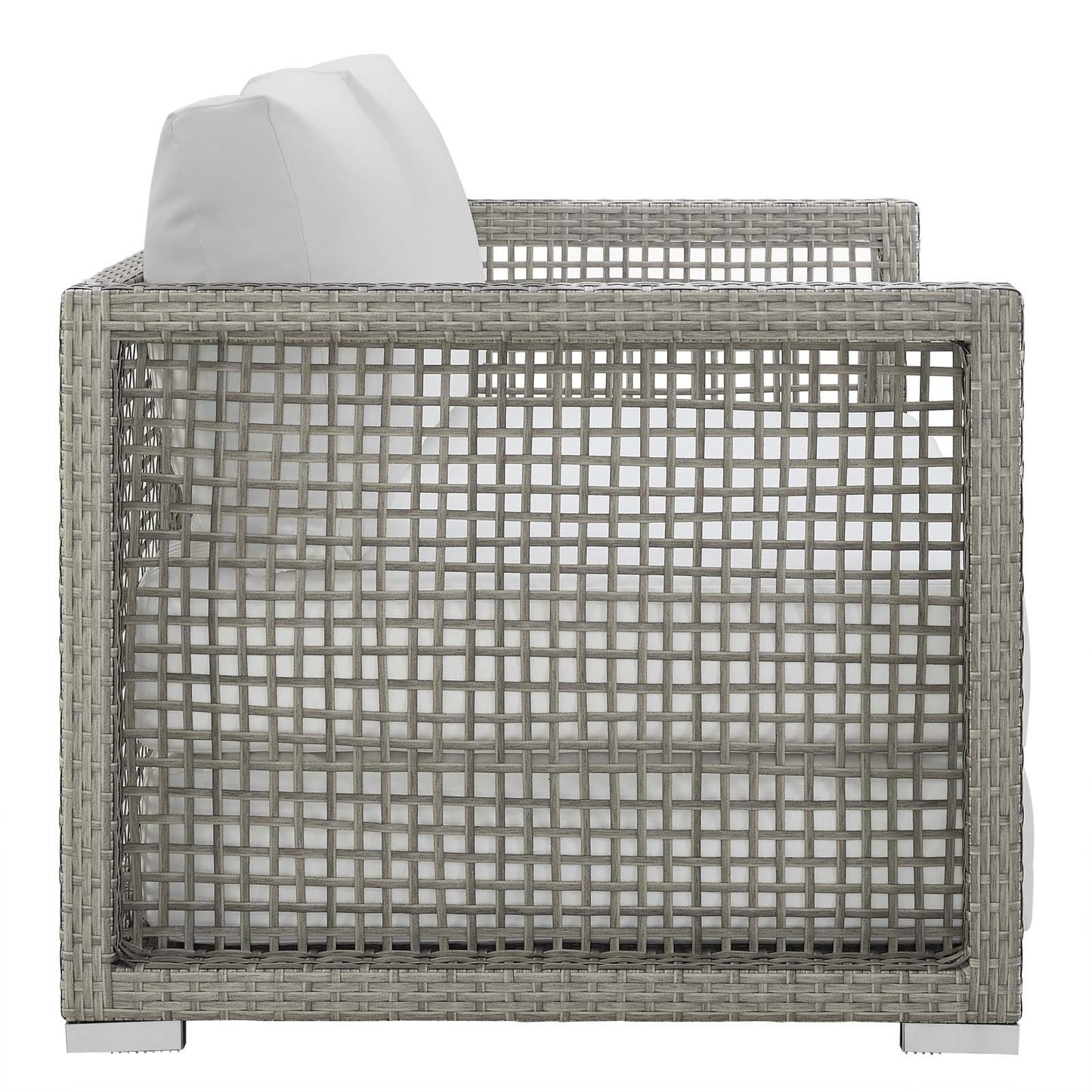 Modway Aura 3 Piece Outdoor Patio Wicker Rattan Set