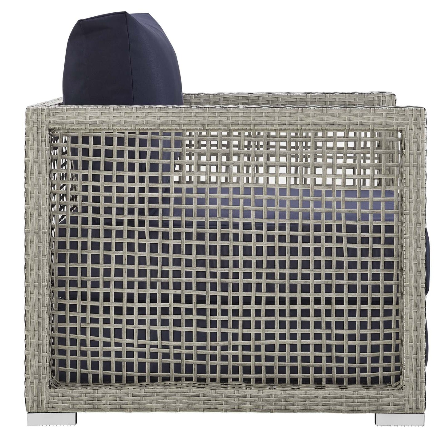 Modway Aura 3 Piece Outdoor Patio Wicker Rattan Set