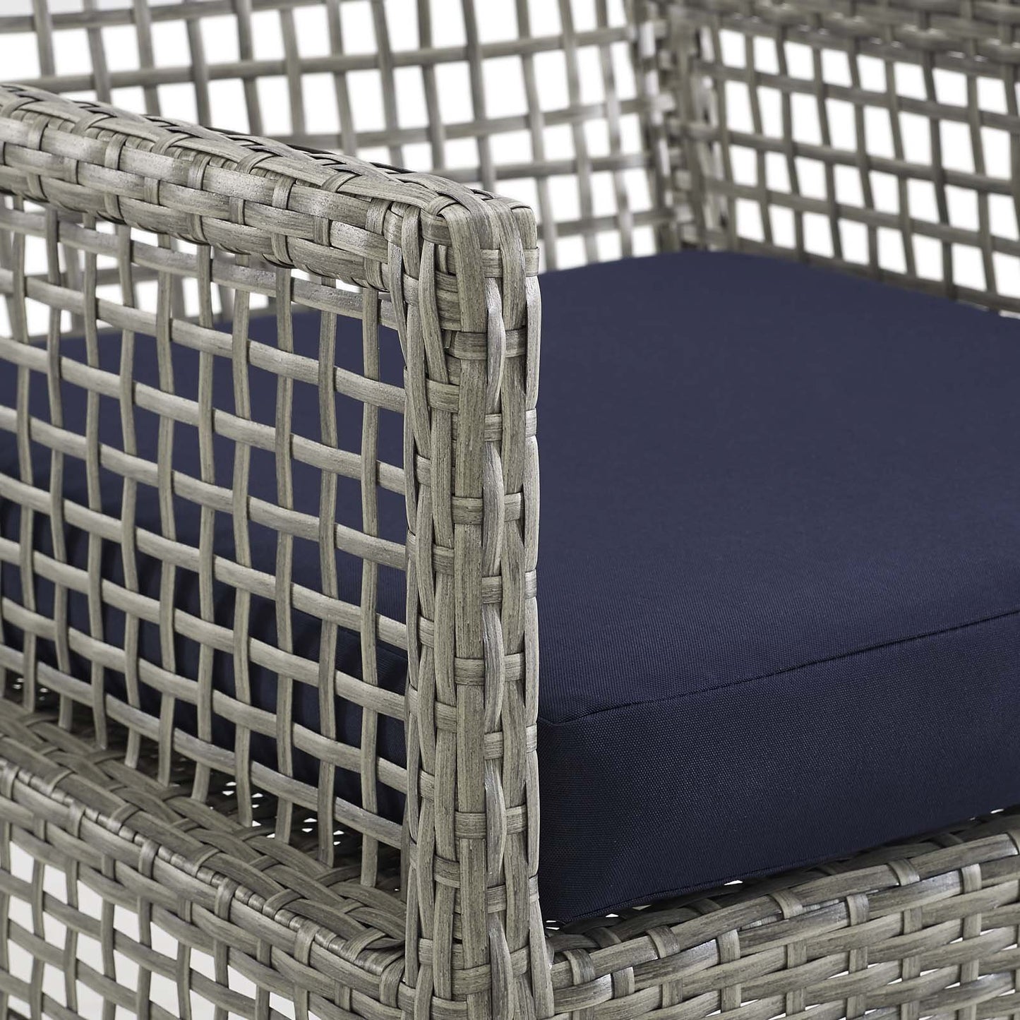 Modway Aura 7 Piece Outdoor Patio Wicker Rattan Set