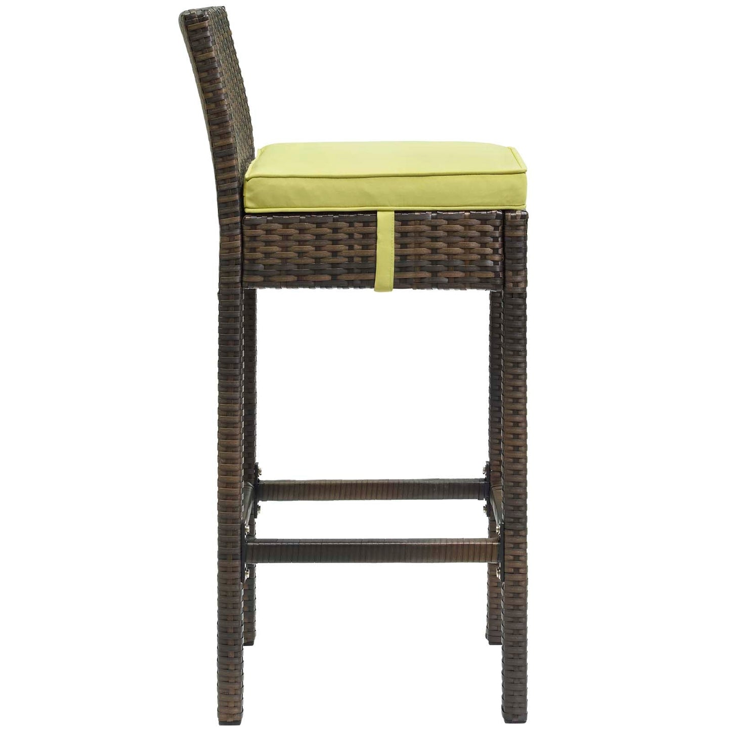 Modway Conduit Bar Stool Outdoor Patio Wicker Rattan Set of 4 | Bar Stools | 
