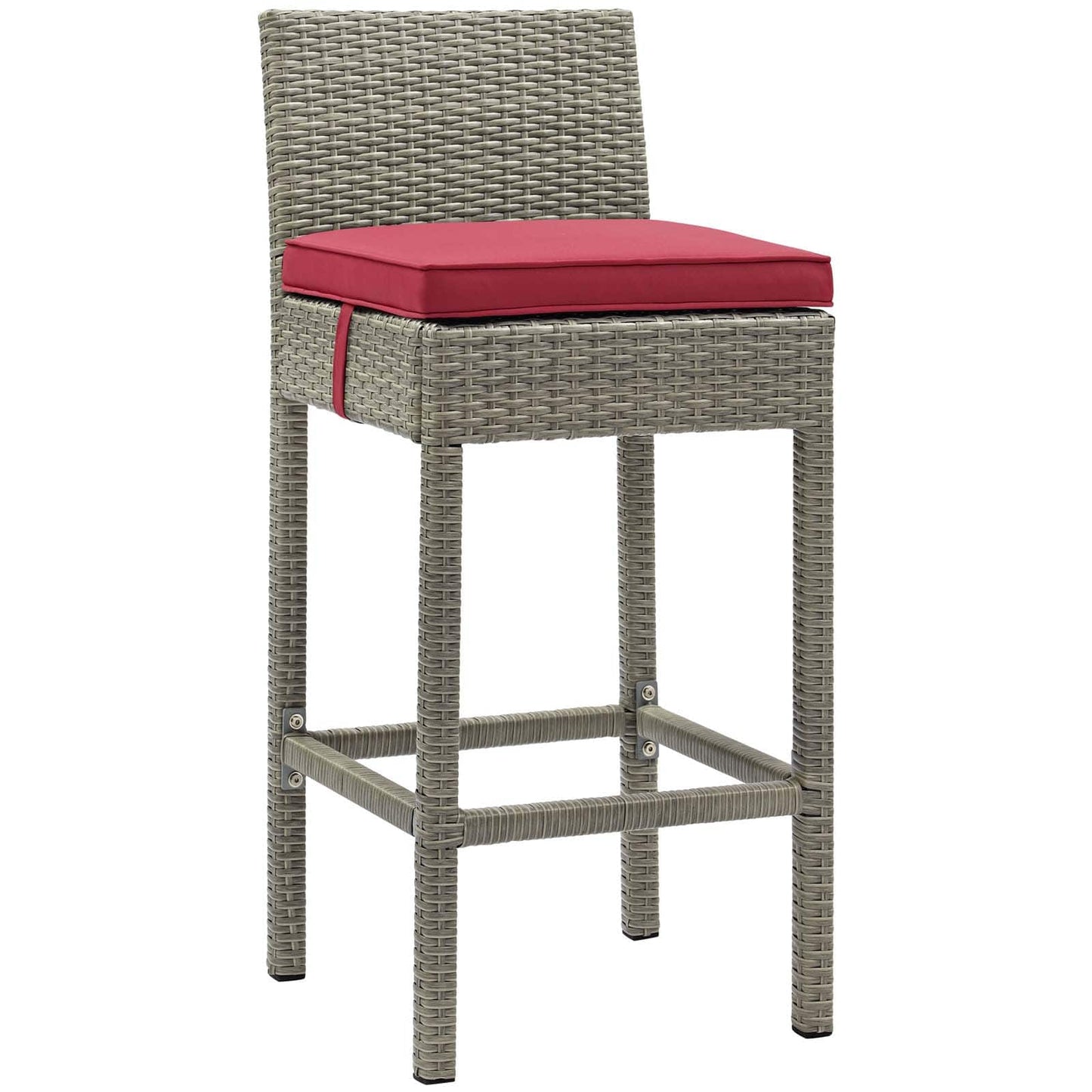 Modway Conduit Bar Stool Outdoor Patio Wicker Rattan Set of 4-EEI-3602 | Bar Stools | 