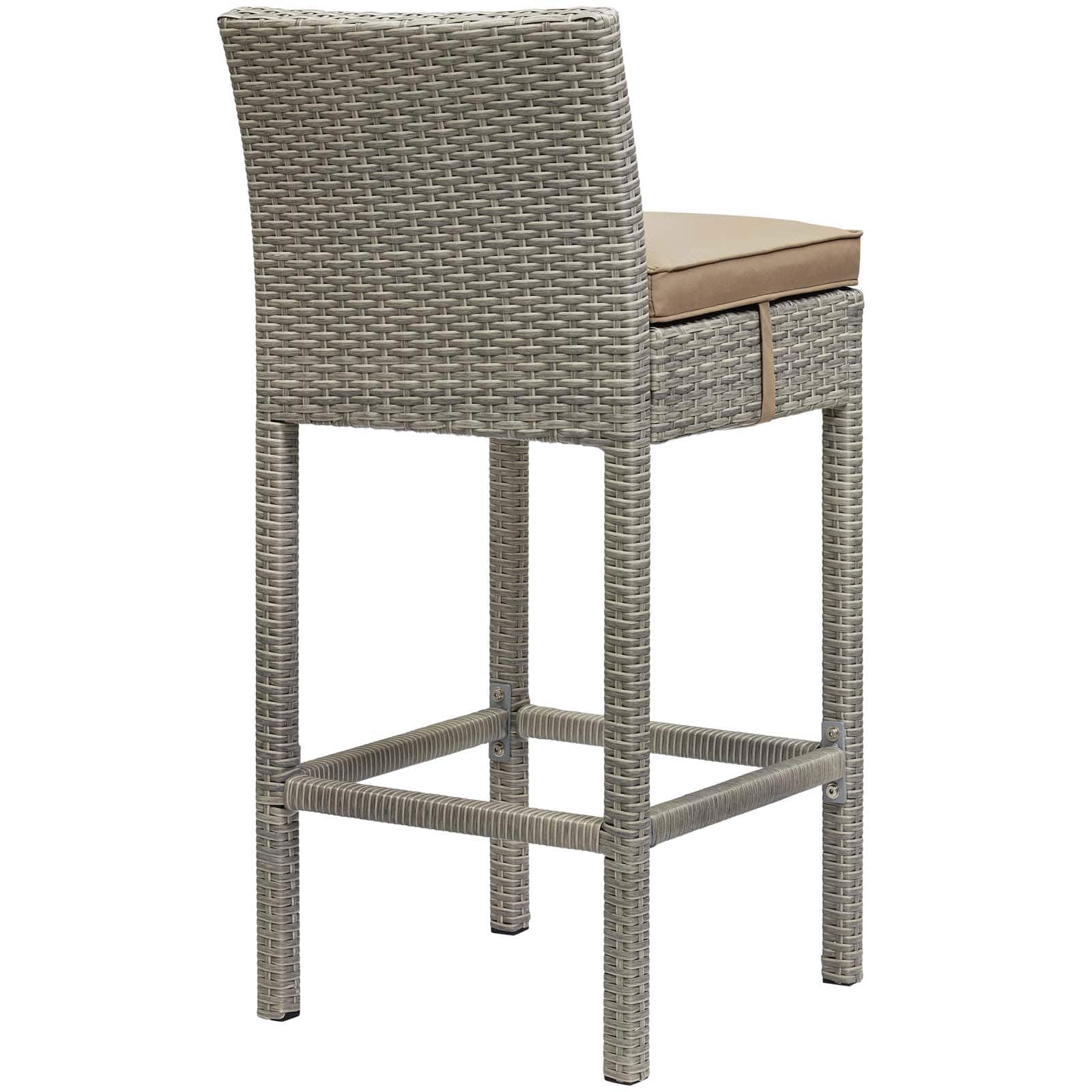 Modway Conduit Bar Stool Outdoor Patio Wicker Rattan Set of 2-EEI-3604 | Bar Stools | 