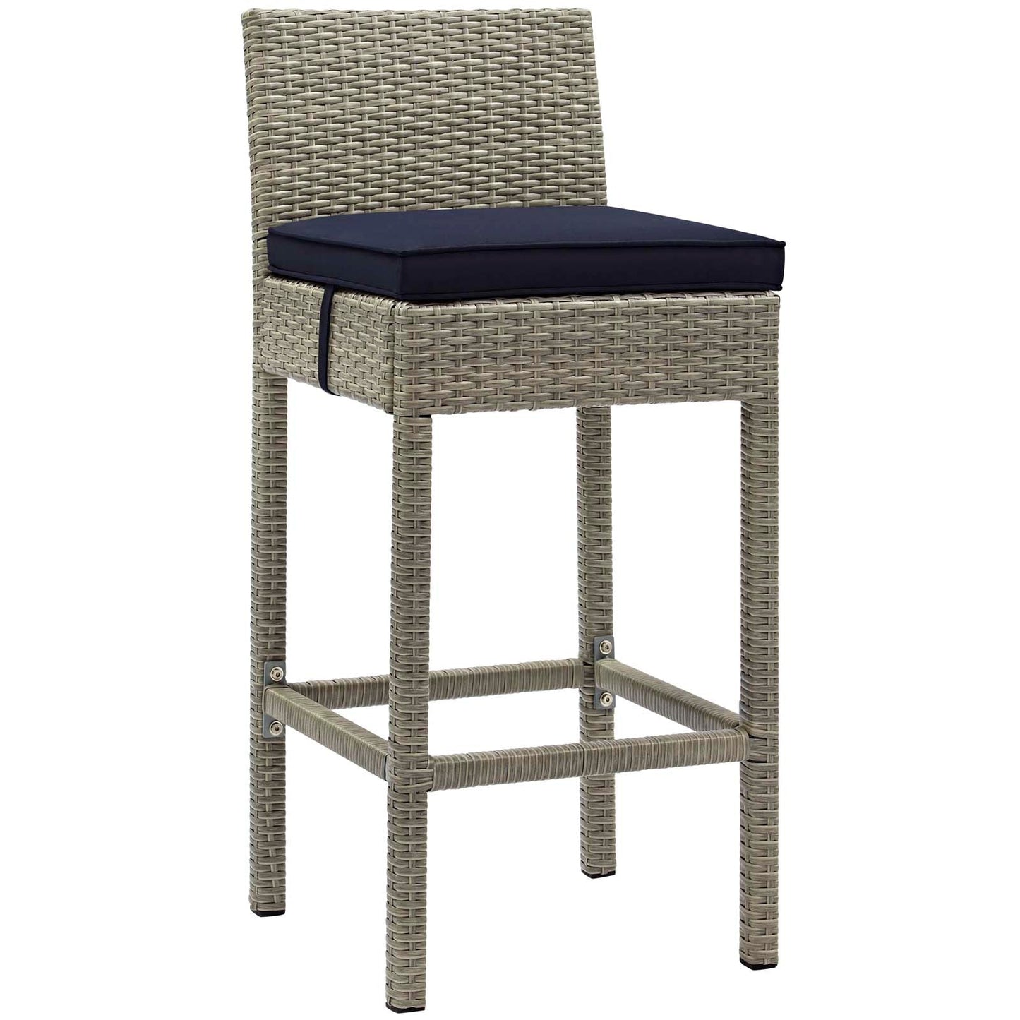 Modway Conduit Bar Stool Outdoor Patio Wicker Rattan Set of 2-EEI-3604 - EEI-3604