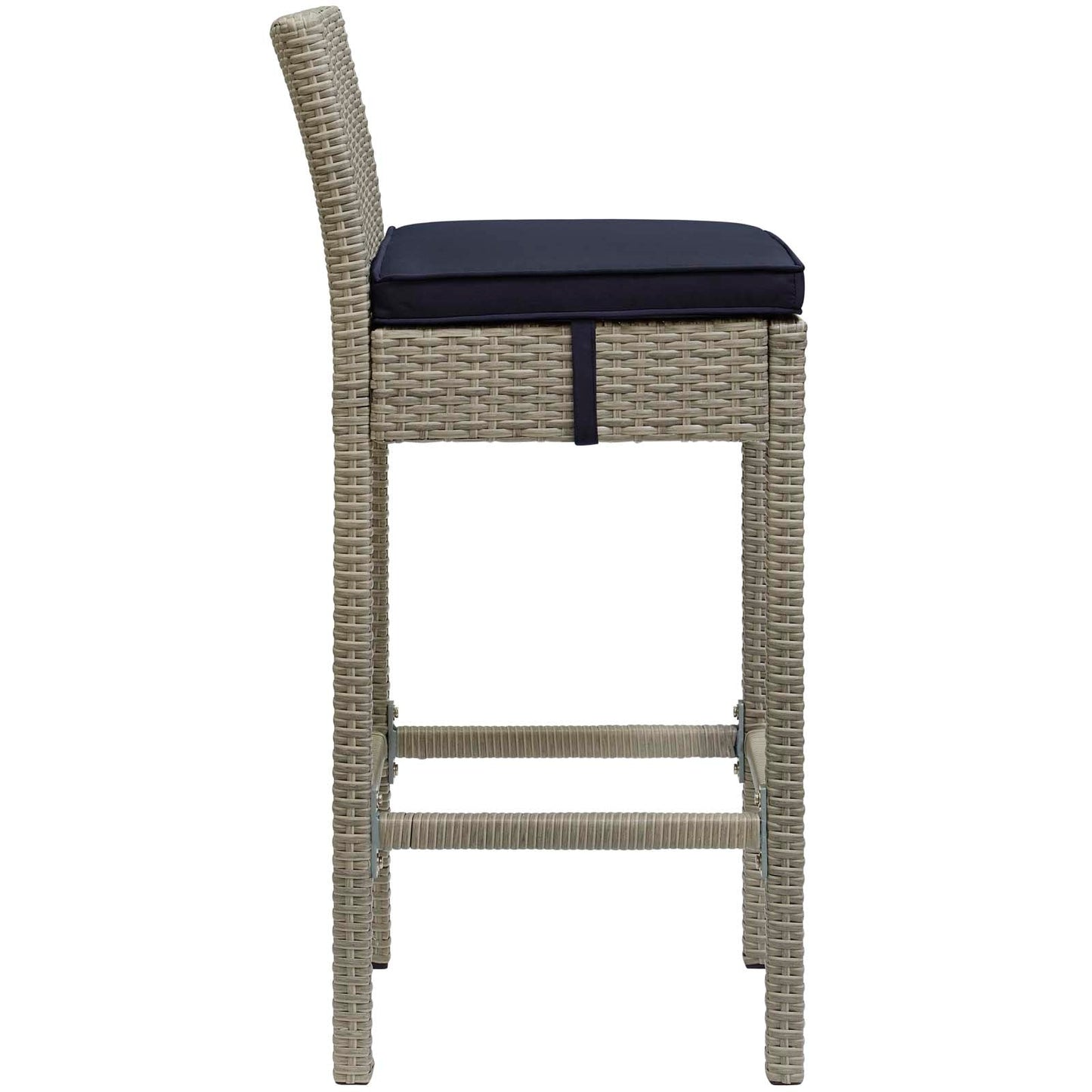 Modway Conduit Bar Stool Outdoor Patio Wicker Rattan Set of 2-EEI-3604 - EEI-3604