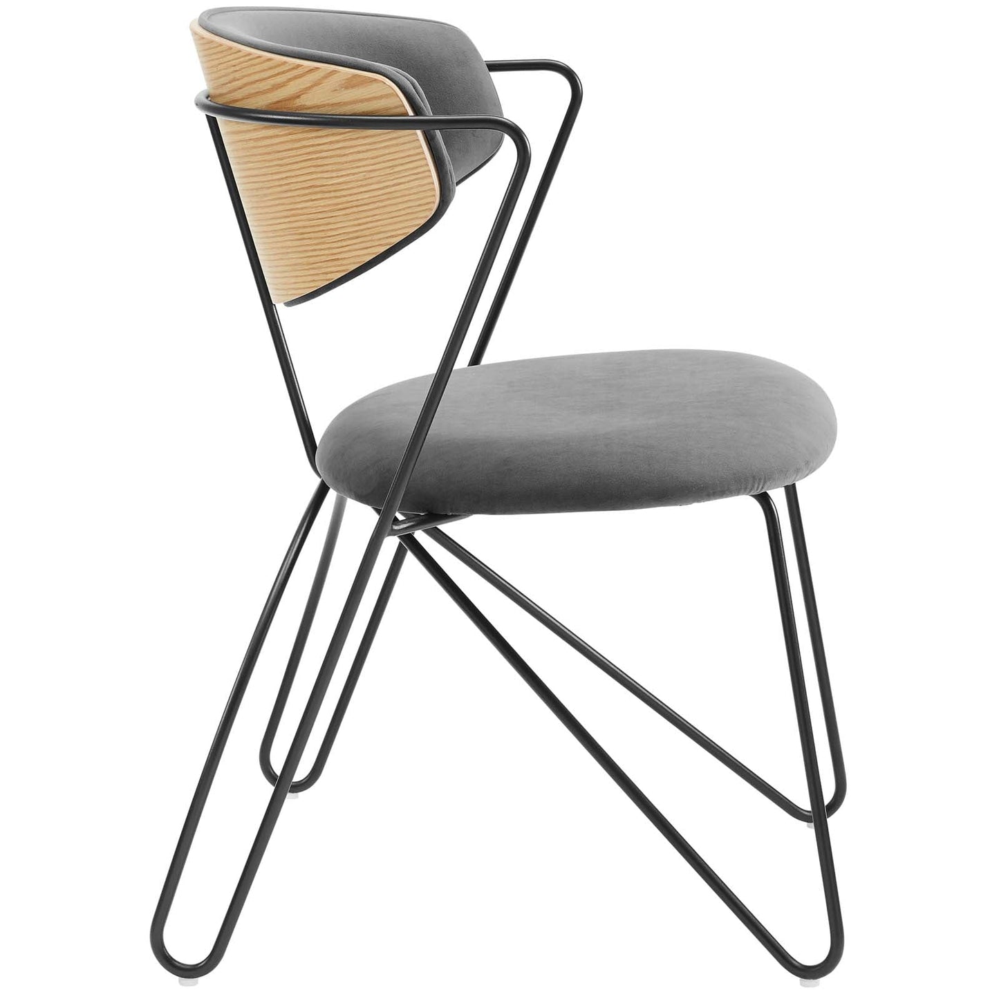 Modway Prevail Black Frame Dining and Accent Performance Velvet Chair | Dining Chairs | Modishstore-2