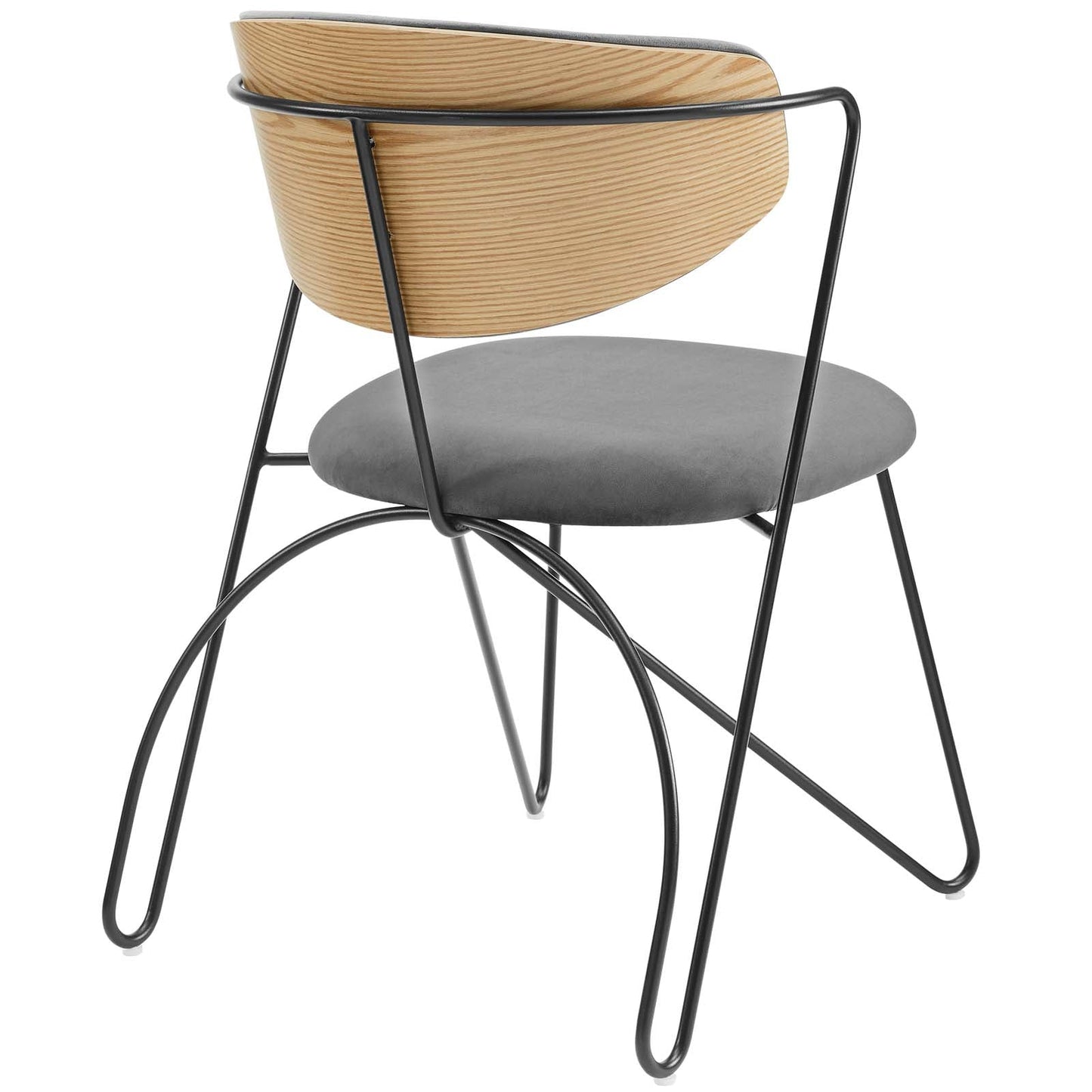 Modway Prevail Black Frame Dining and Accent Performance Velvet Chair | Dining Chairs | Modishstore-3