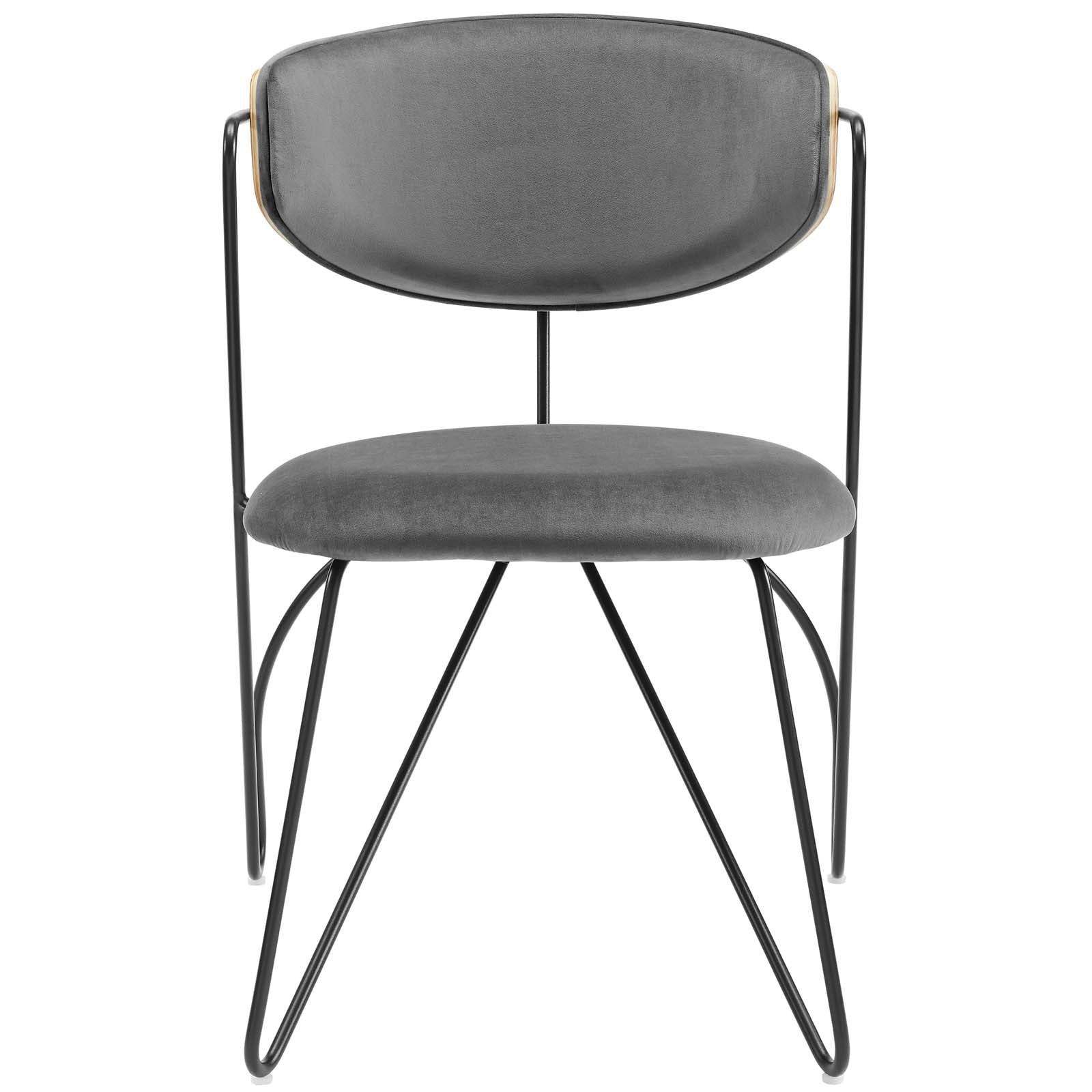 Modway Prevail Black Frame Dining and Accent Performance Velvet Chair | Dining Chairs | Modishstore-4