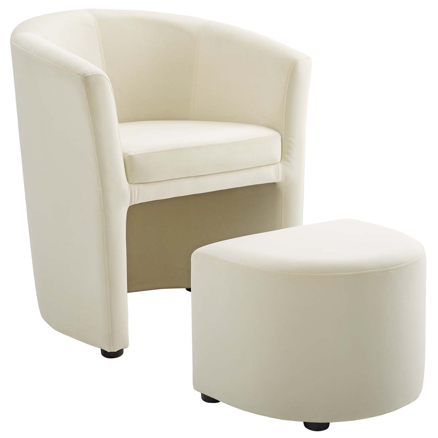 Modway Divulge Performance Velvet Arm Chair and Ottoman Set | Armchairs | 