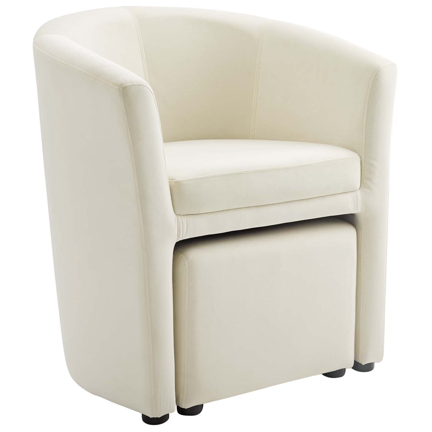 Modway Divulge Performance Velvet Arm Chair and Ottoman Set | Armchairs | 