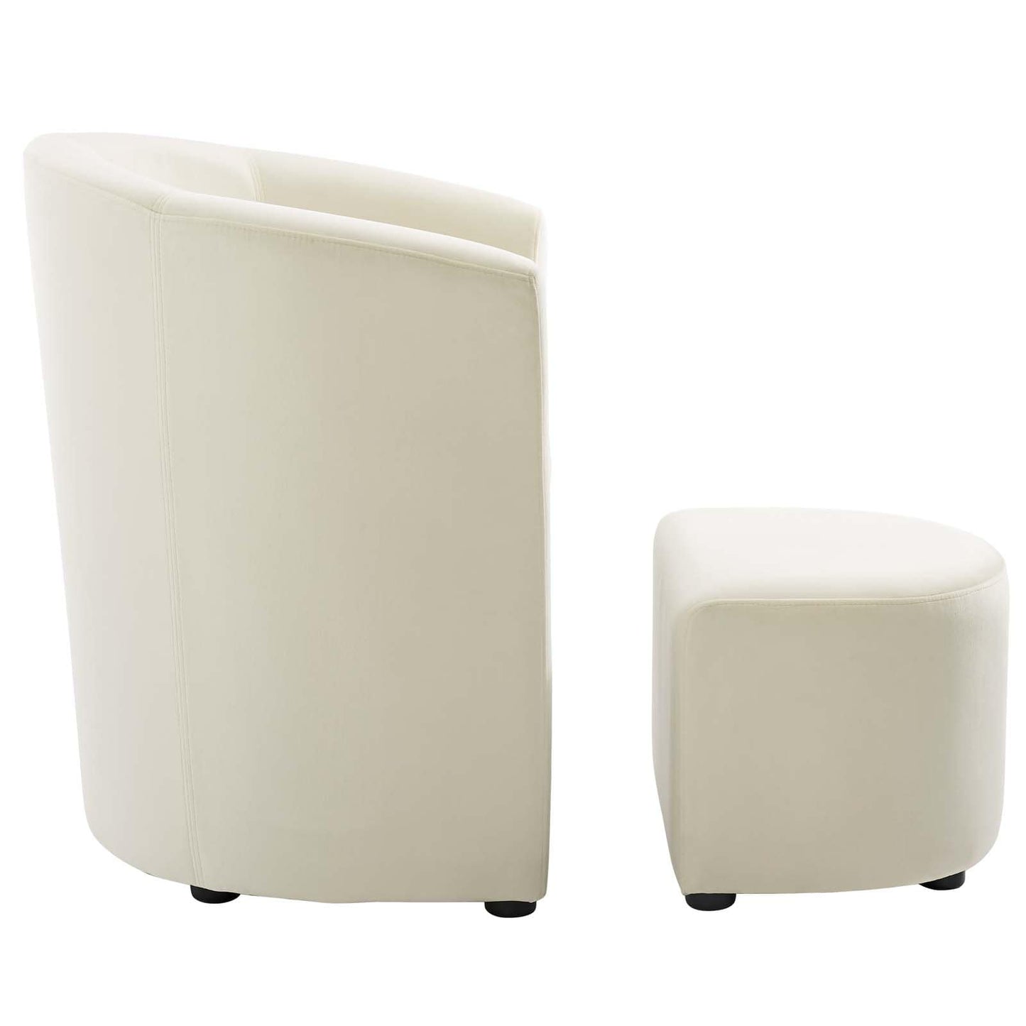 Modway Divulge Performance Velvet Arm Chair and Ottoman Set | Armchairs | 