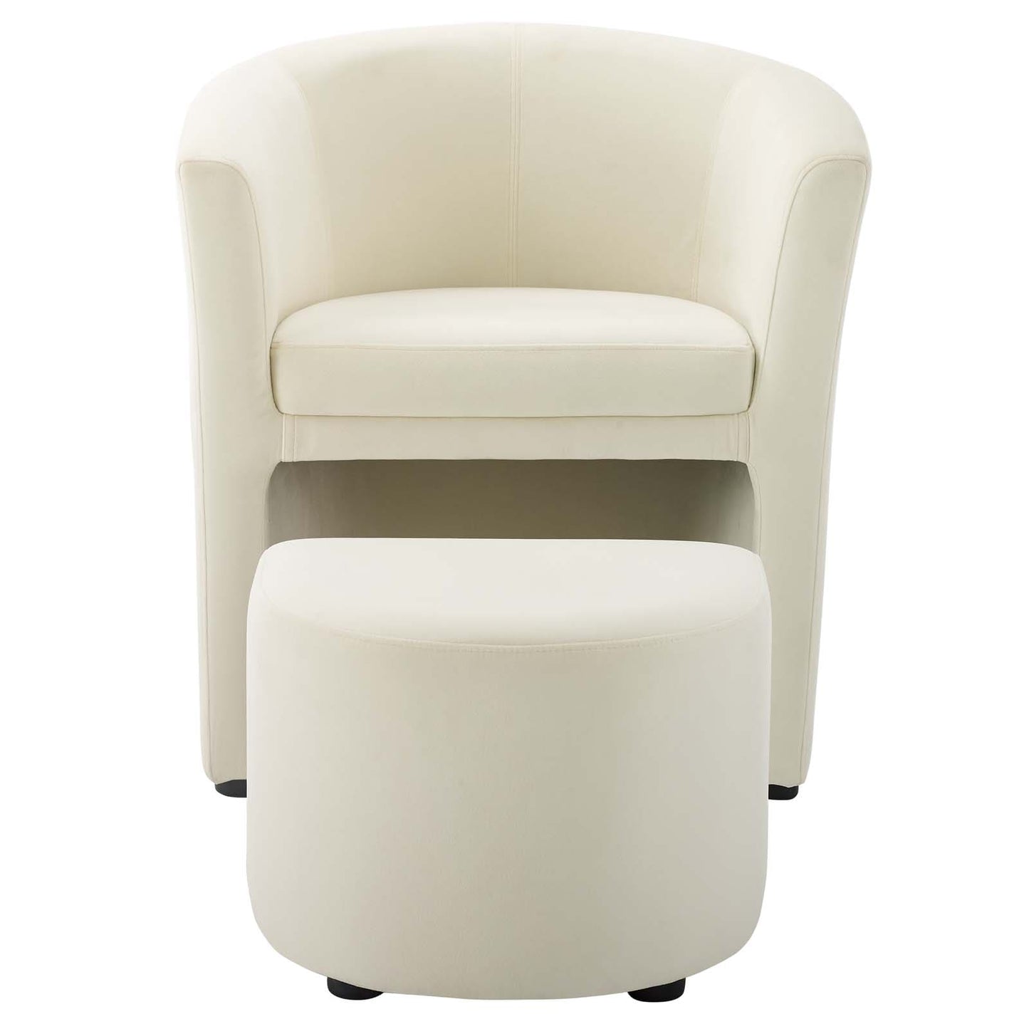 Modway Divulge Performance Velvet Arm Chair and Ottoman Set | Armchairs | 