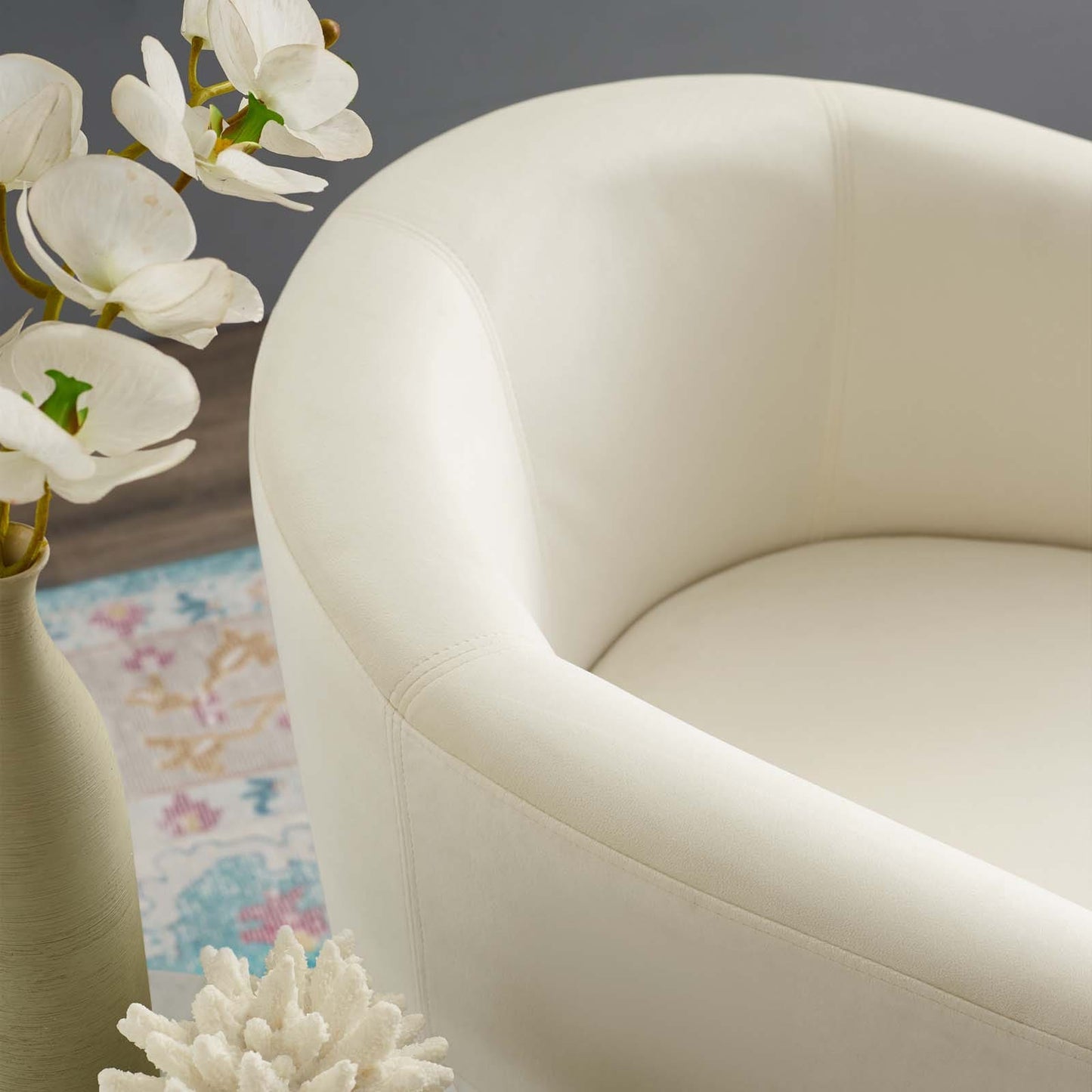 Modway Divulge Performance Velvet Arm Chair and Ottoman Set | Armchairs | 